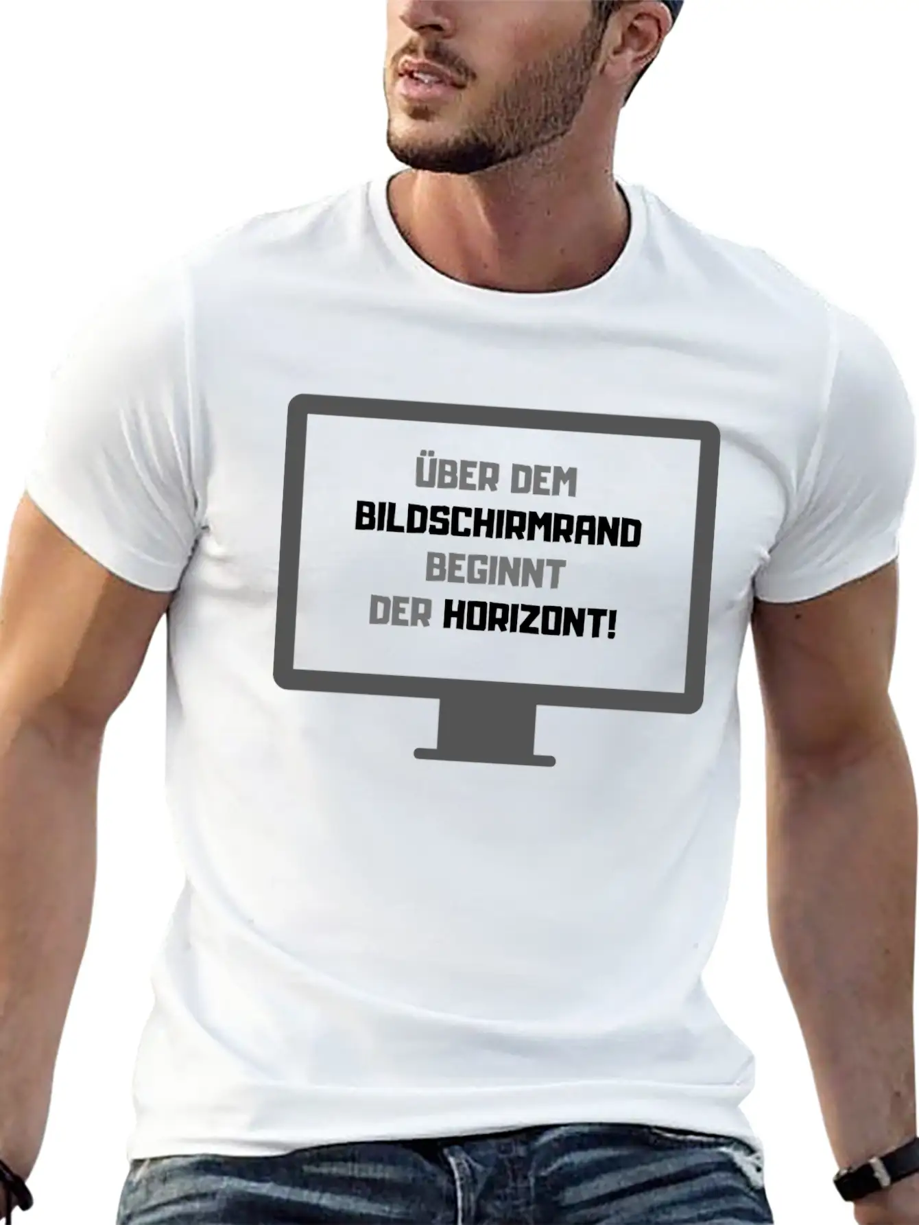 German Saying Horizon Essential Cotton Tee For Daily Outfits – Unisex Style