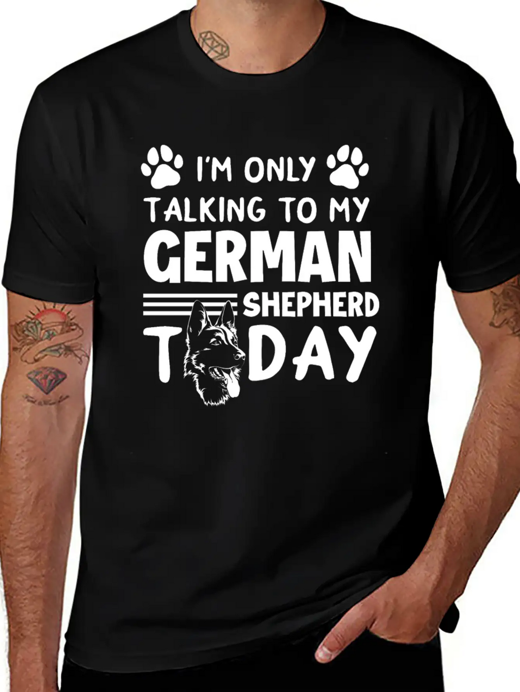 German Shepherd Dog Dog Lover Animal Lover Unisex Short Sleeve Soft Cotton T-Shirt – Casual Everyday Wear