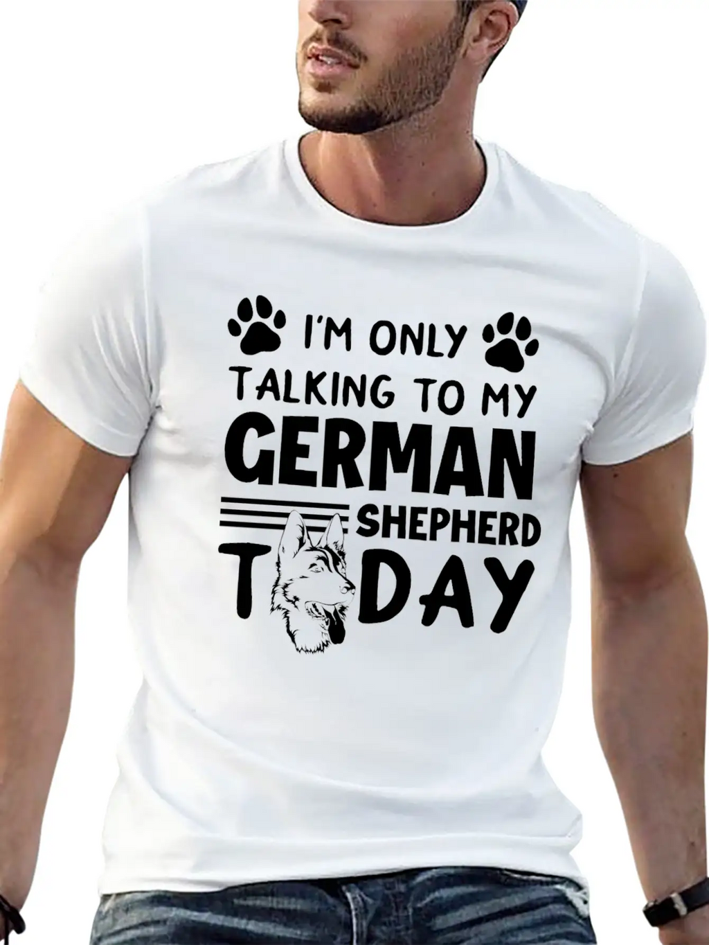 German Shepherd Dog Dog Lover Animal Lover Unisex Short Sleeve Soft Cotton T-Shirt – Casual Everyday Wear