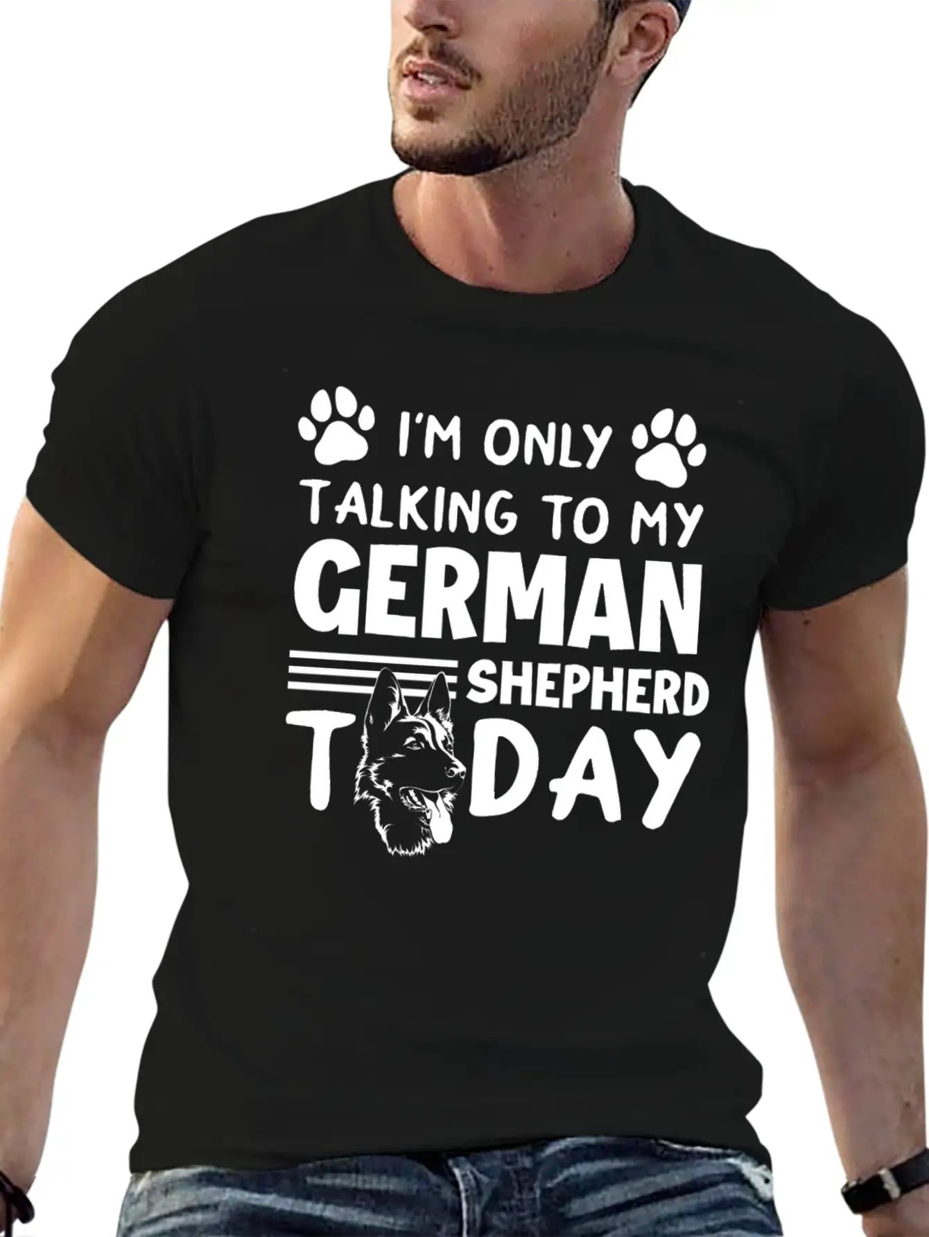 German Shepherd Dog Dog Lover Animal Lover Unisex Short Sleeve Soft Cotton T-Shirt – Casual Everyday Wear