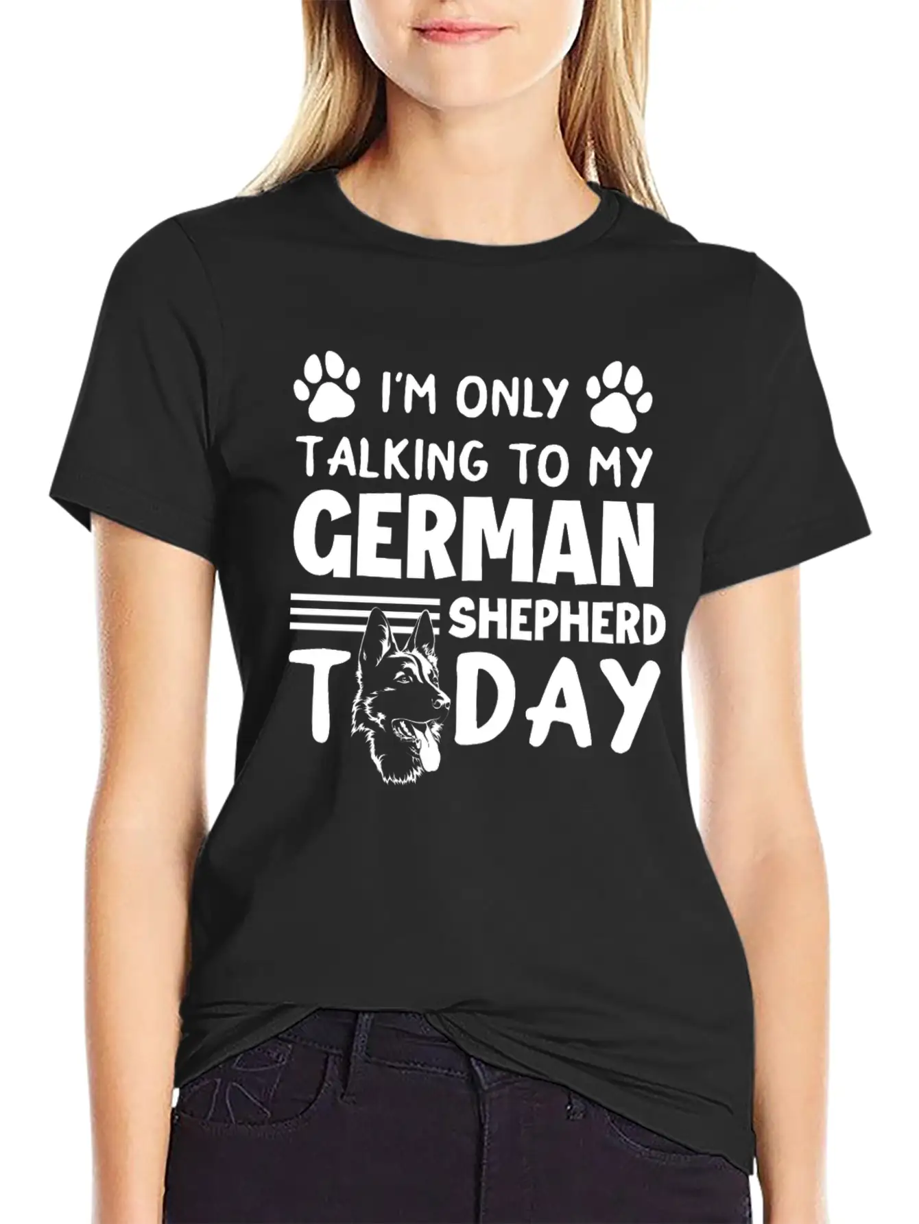 German Shepherd Dog Dog Lover Animal Lover Unisex Short Sleeve Soft Cotton T-Shirt – Casual Everyday Wear