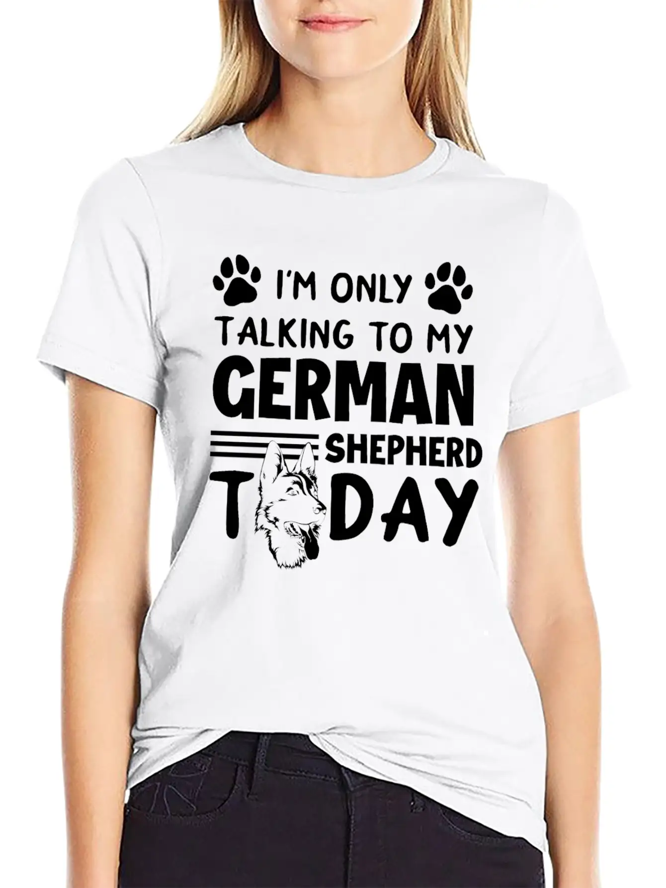German Shepherd Dog Dog Lover Animal Lover Unisex Short Sleeve Soft Cotton T-Shirt – Casual Everyday Wear