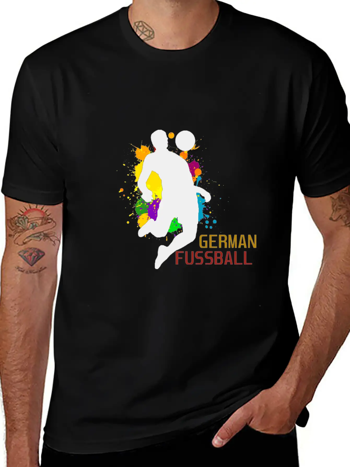 (Germany Flag Scratch) Unisex Short Sleeve Soft Cotton T-Shirt – Casual Everyday Wear