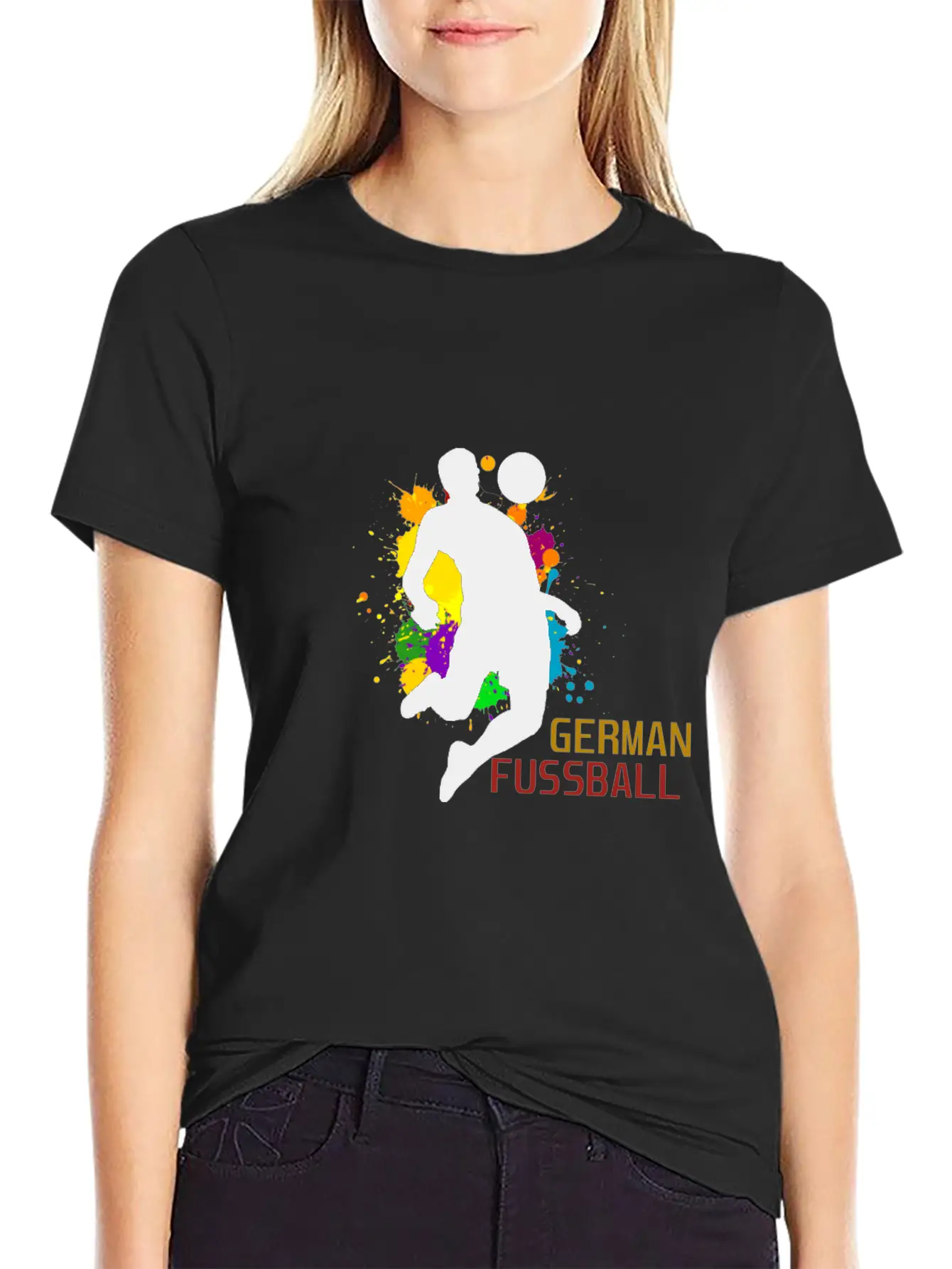 (Germany Flag Scratch) Unisex Short Sleeve Soft Cotton T-Shirt – Casual Everyday Wear