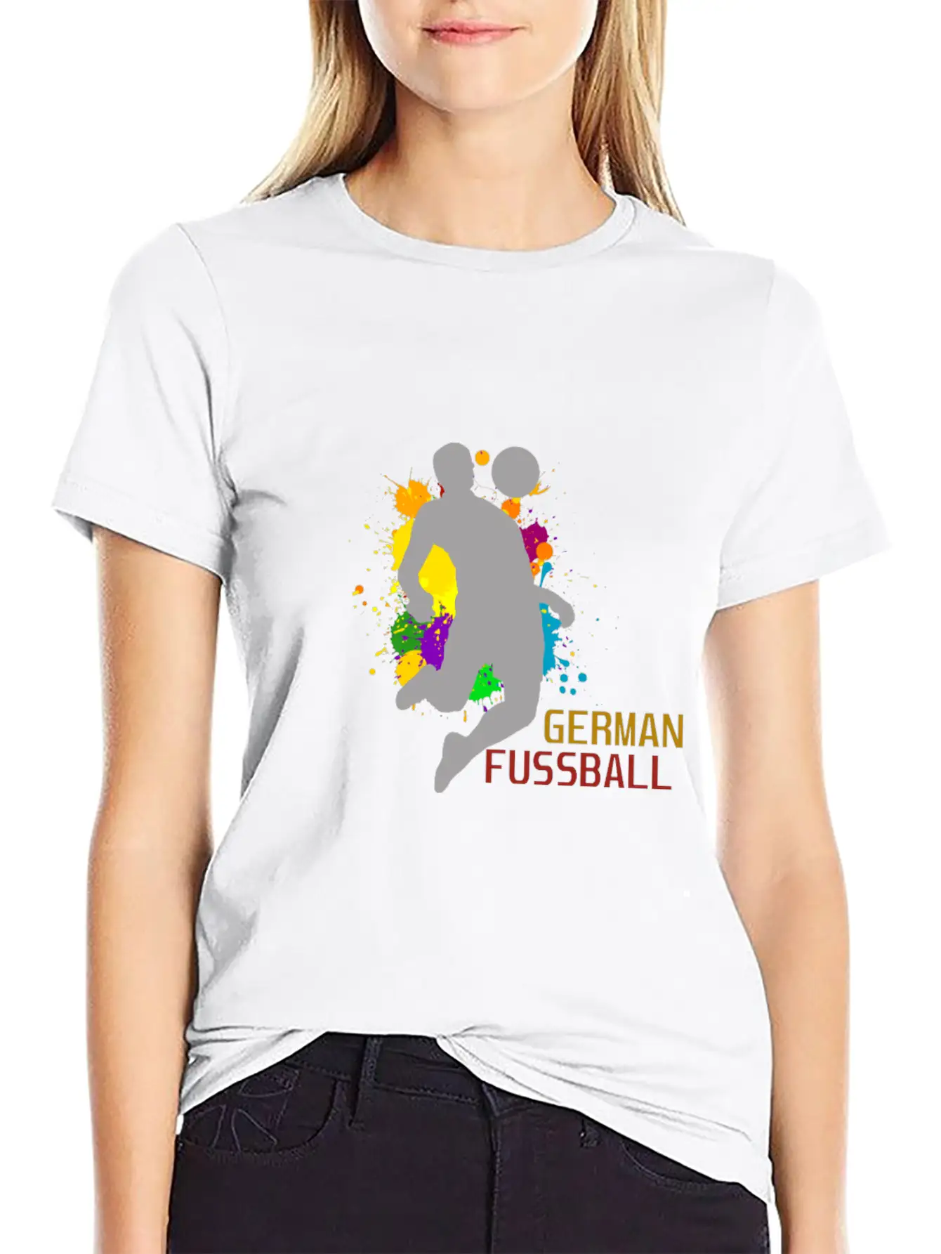 (Germany Flag Scratch) Unisex Short Sleeve Soft Cotton T-Shirt – Casual Everyday Wear