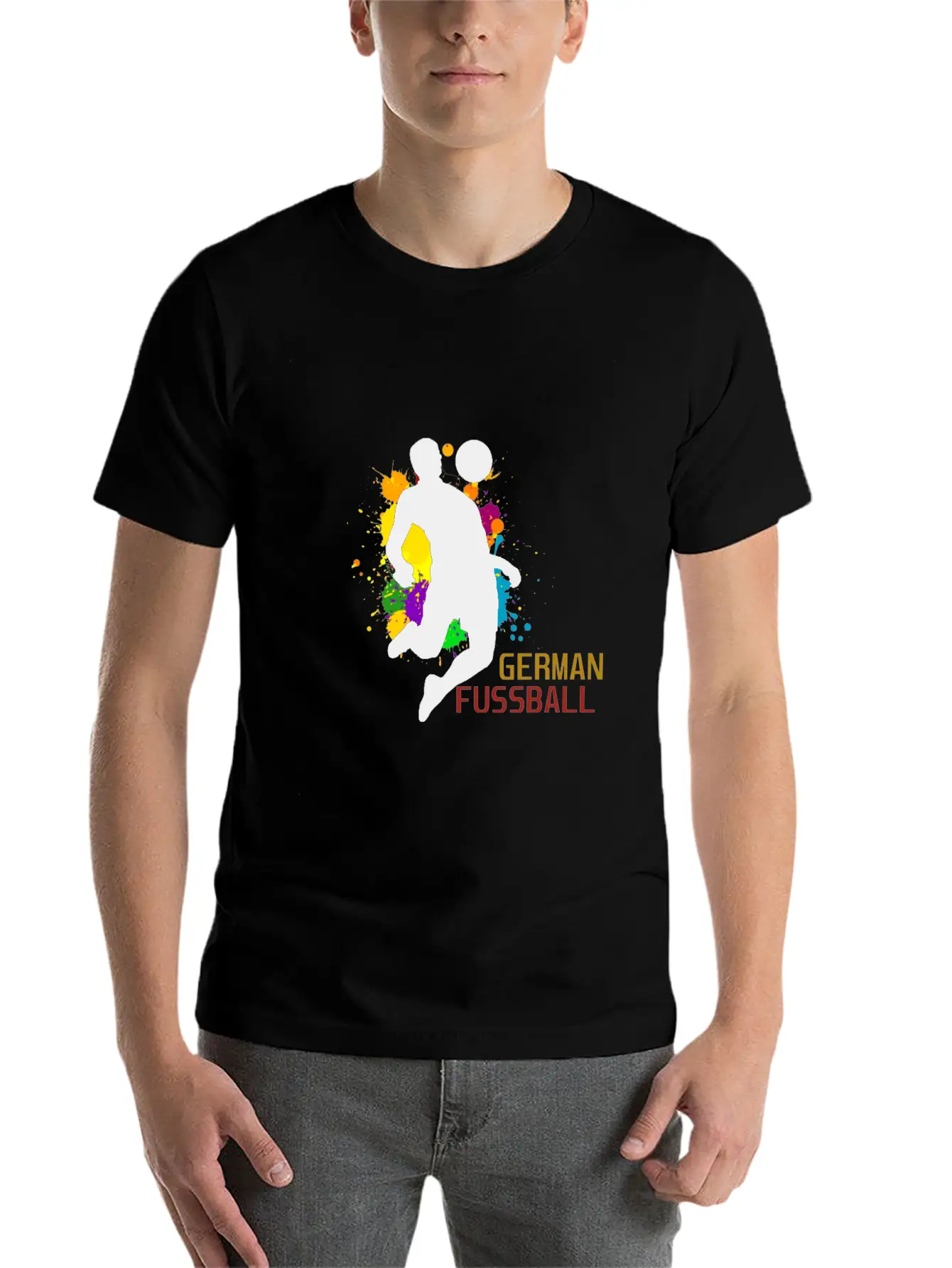 (Germany Flag Scratch) Unisex Short Sleeve Soft Cotton T-Shirt – Casual Everyday Wear
