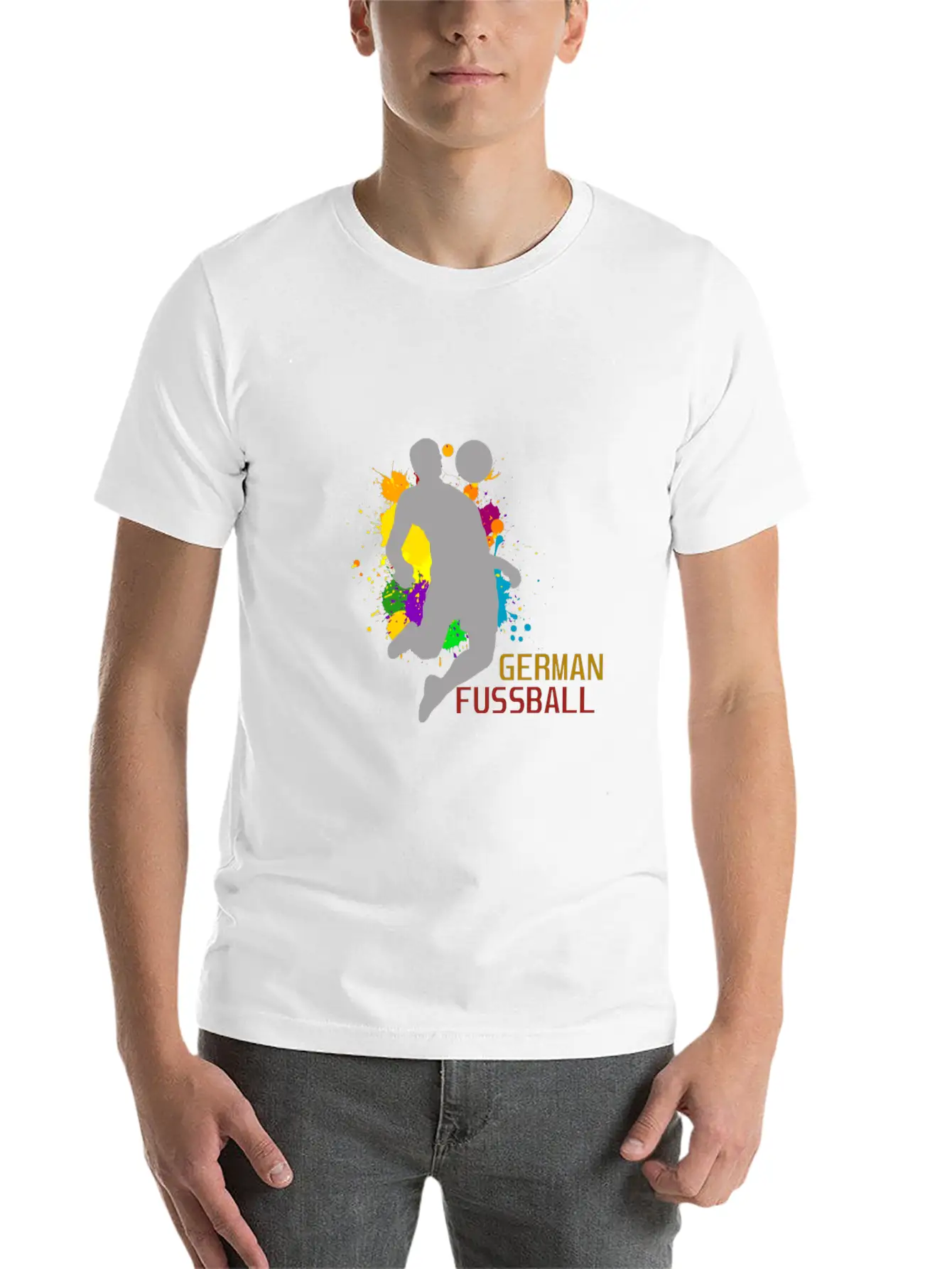(Germany Flag Scratch) Unisex Short Sleeve Soft Cotton T-Shirt – Casual Everyday Wear