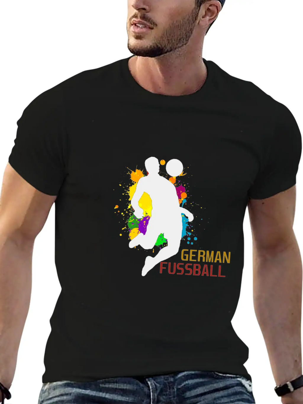 (Germany Flag Scratch) Unisex Short Sleeve Soft Cotton T-Shirt – Casual Everyday Wear