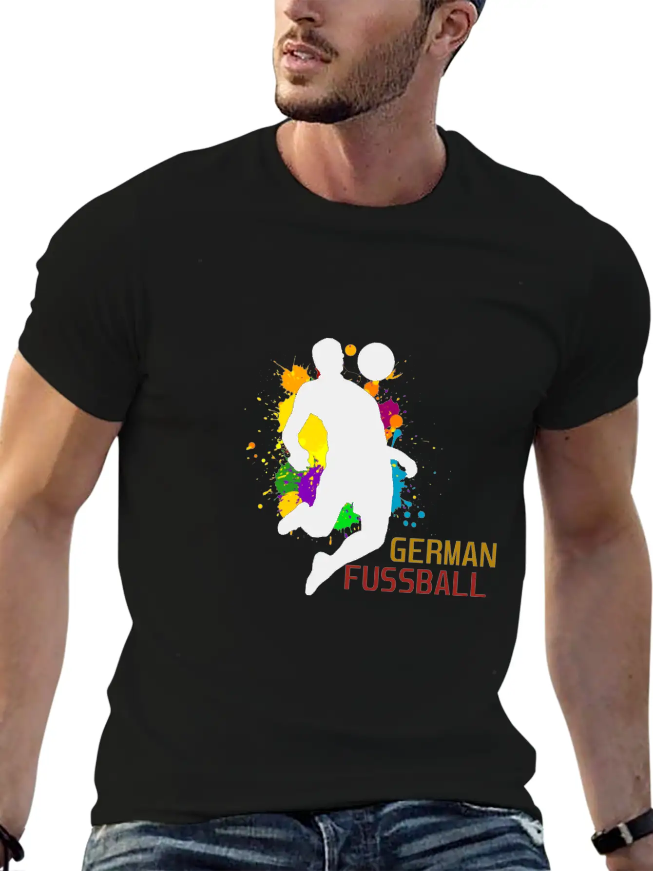 (Germany Flag Scratch) Unisex Short Sleeve Soft Cotton T-Shirt – Casual Everyday Wear
