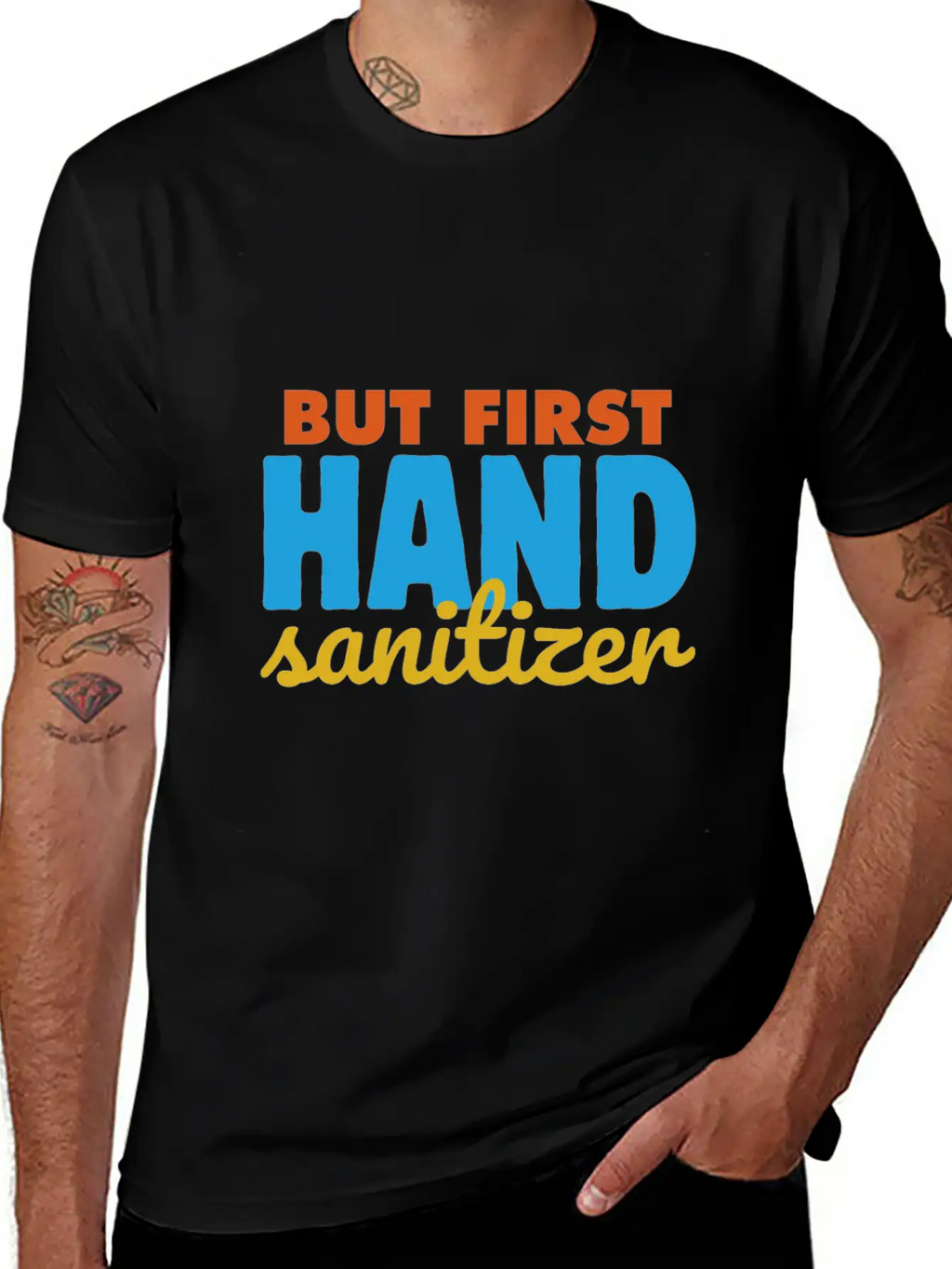 Germaphobe But First Hand Sanitizer Quarantine Hyg Casual Graphic T-Shirt – Simple And Comfortable Daily Wear