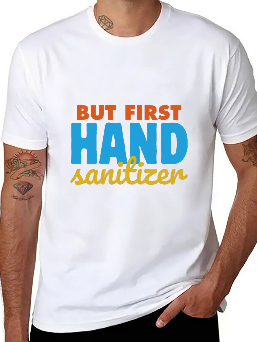 Germaphobe But First Hand Sanitizer Quarantine Hyg Casual Graphic T-Shirt – Simple And Comfortable Daily Wear
