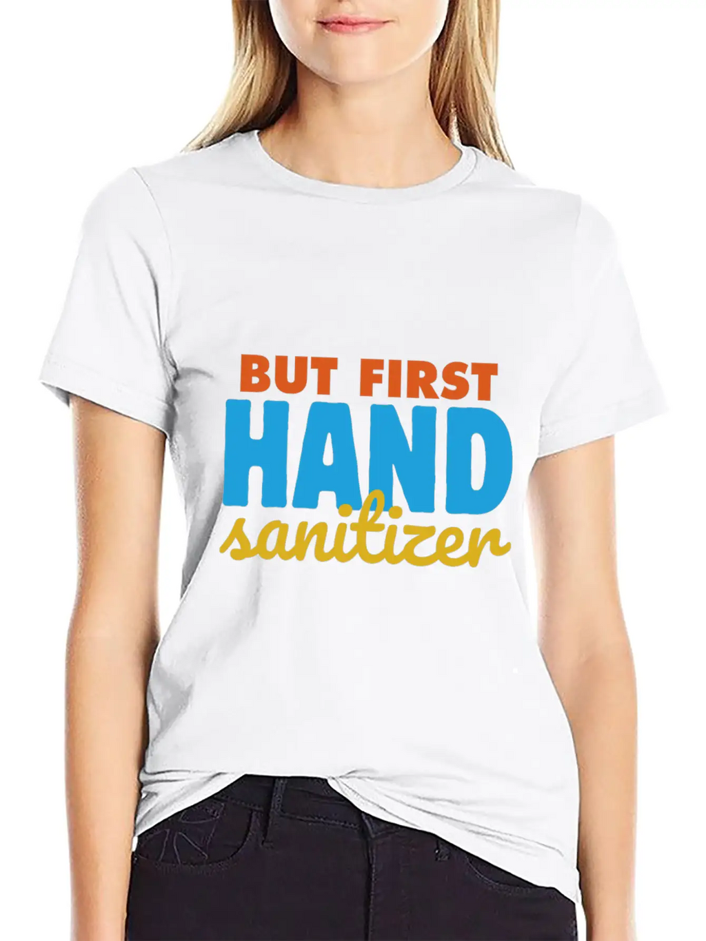 Germaphobe But First Hand Sanitizer Quarantine Hyg Casual Graphic T-Shirt – Simple And Comfortable Daily Wear