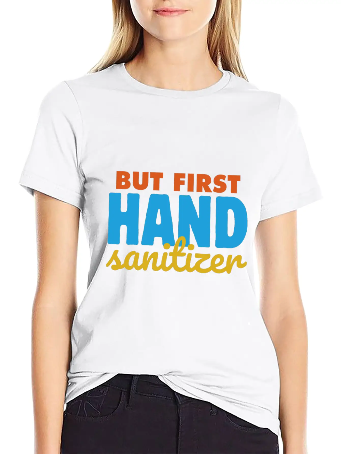 Germaphobe But First Hand Sanitizer Quarantine Hyg Casual Graphic T-Shirt – Simple And Comfortable Daily Wear