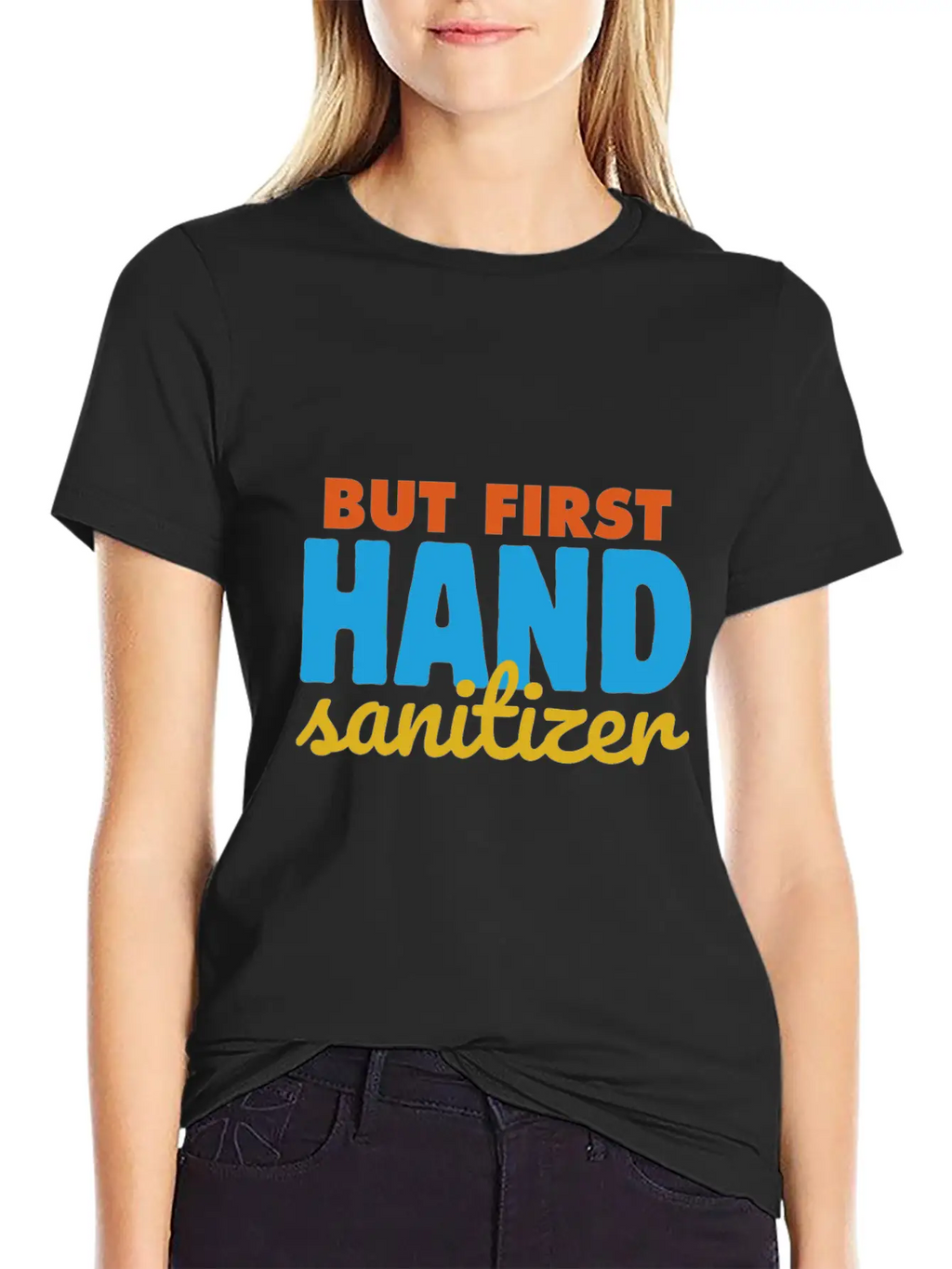 Germaphobe But First Hand Sanitizer Quarantine Hyg Casual Graphic T-Shirt – Simple And Comfortable Daily Wear