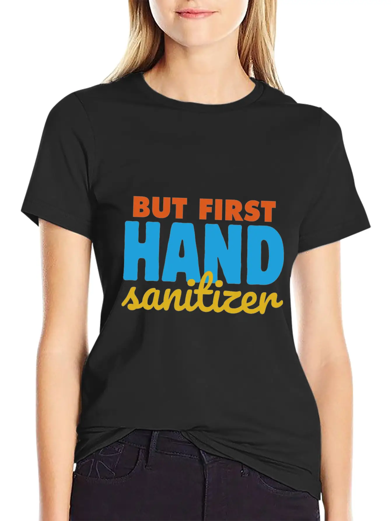 Germaphobe But First Hand Sanitizer Quarantine Hyg Casual Graphic T-Shirt – Simple And Comfortable Daily Wear