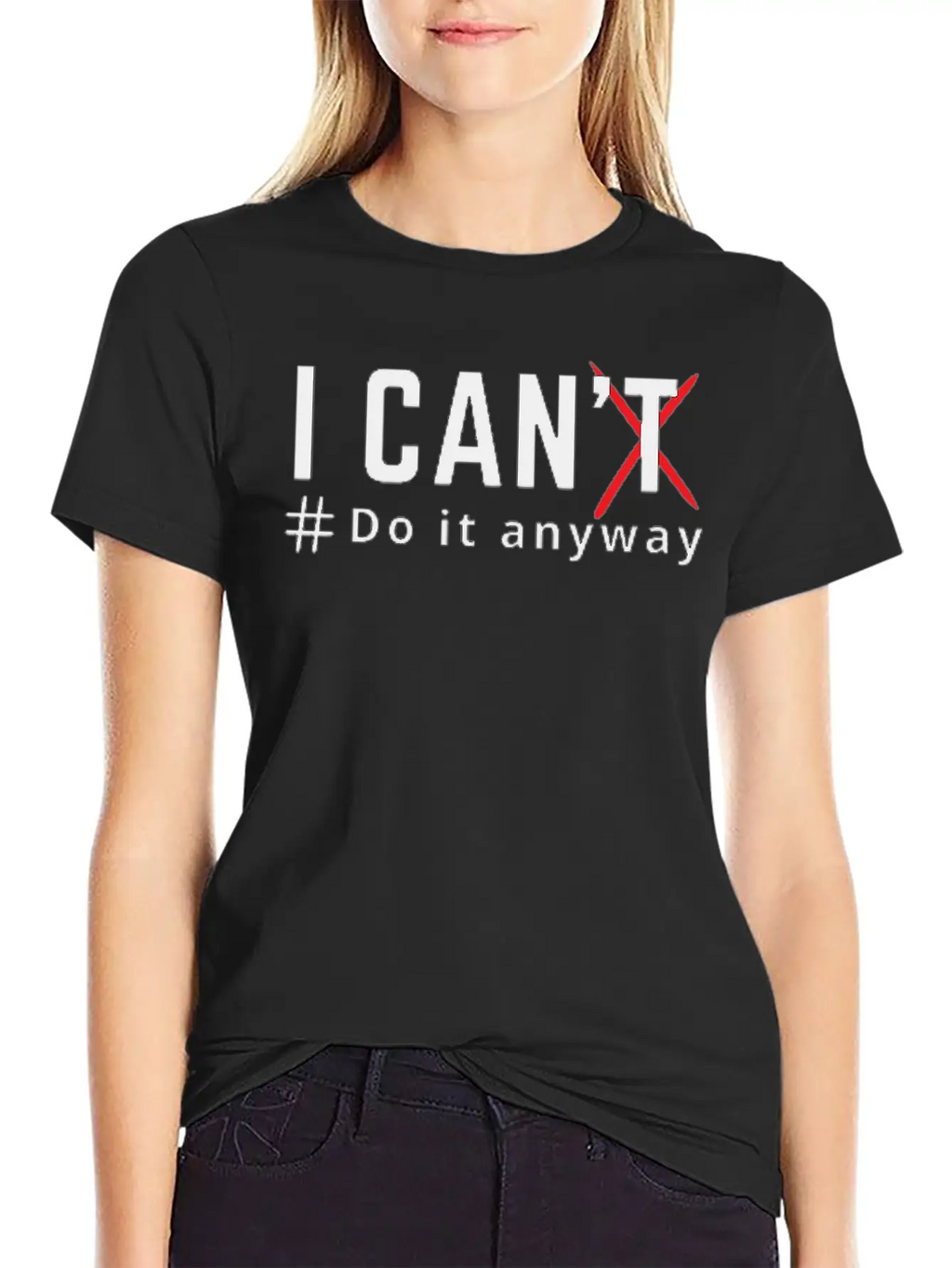Get Over Atychiphobia- I Can Do It Anyway Casual Graphic T-Shirt – Simple And Comfortable Daily Wear