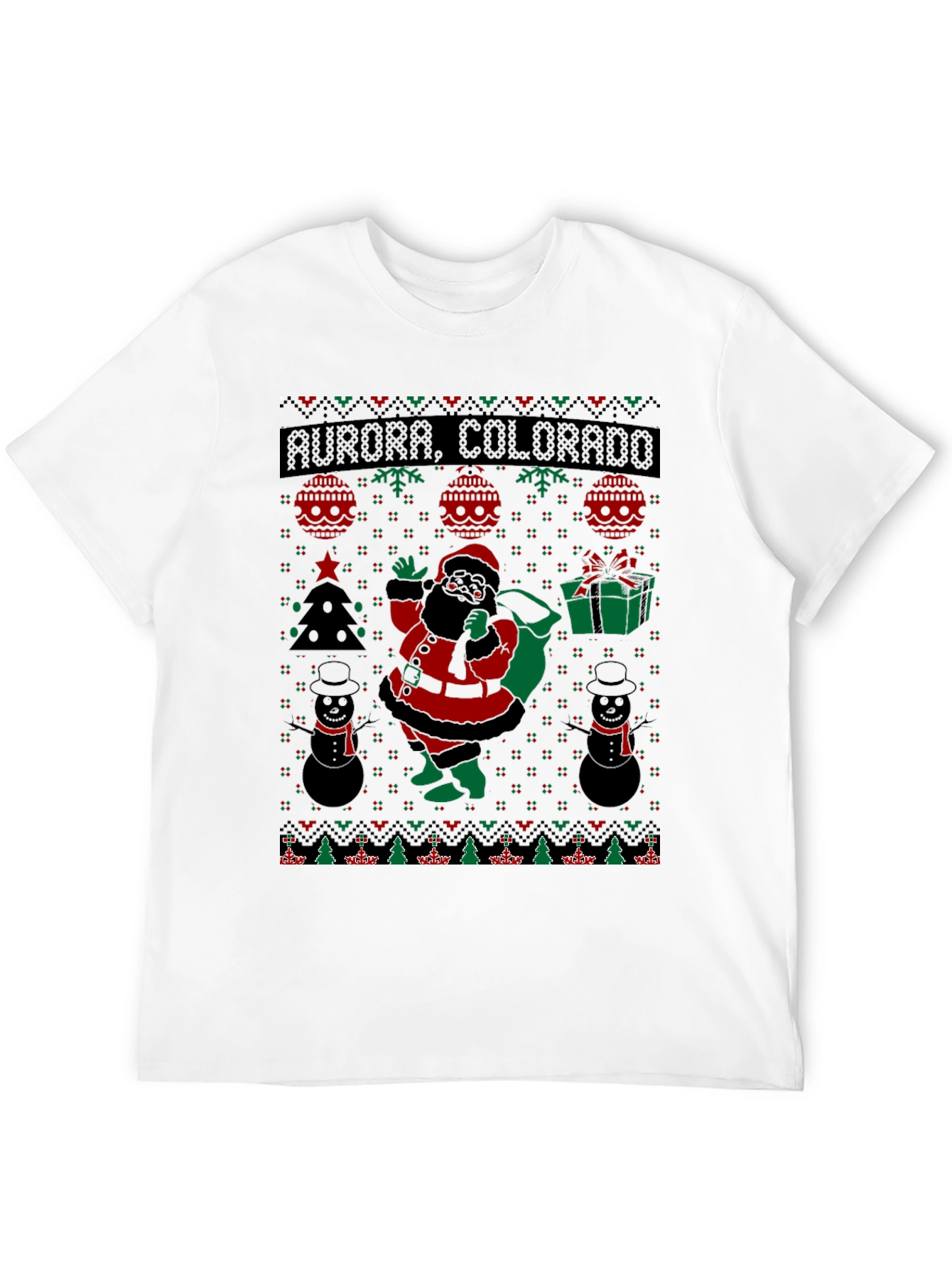Aurora Colorado Ugly Christmas T-Shirt
