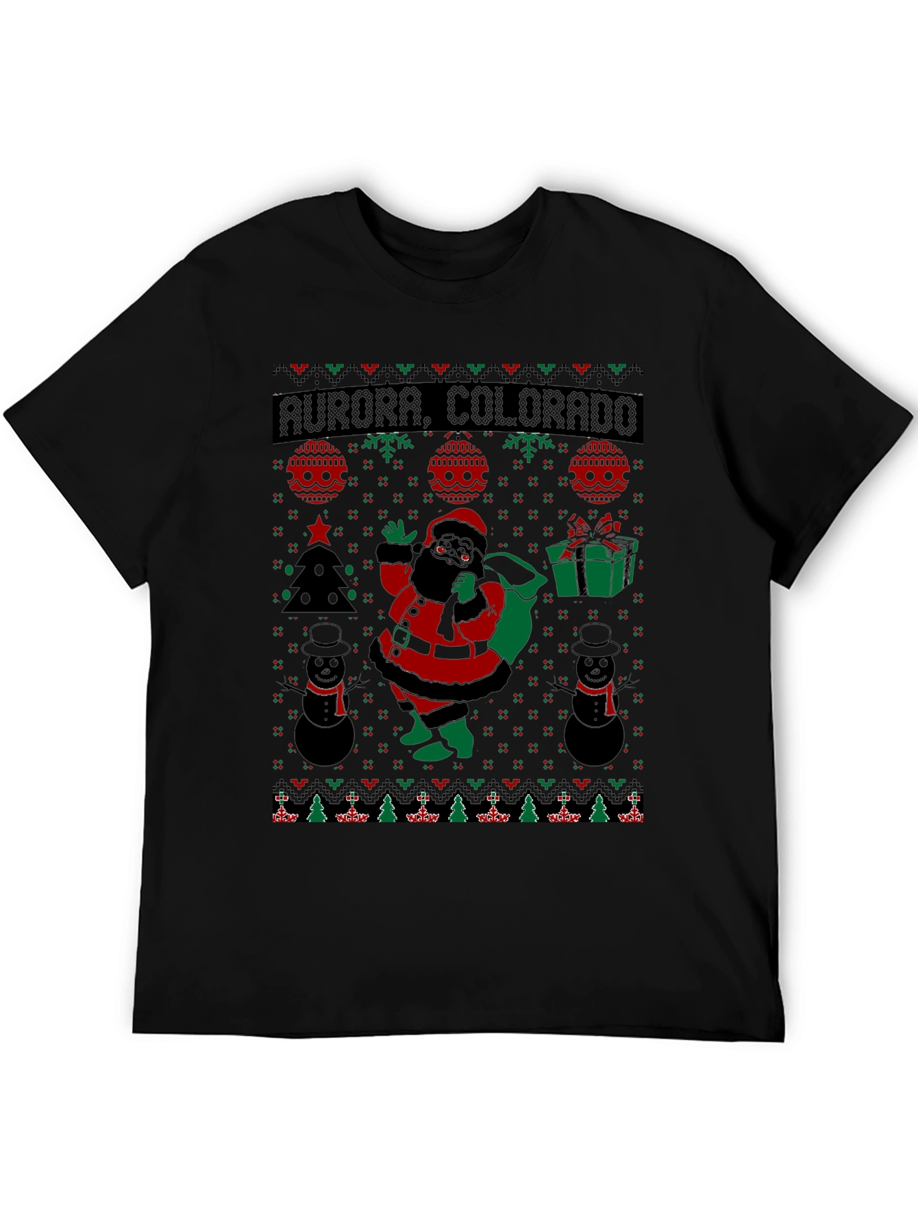 Aurora Colorado Ugly Christmas T-Shirt