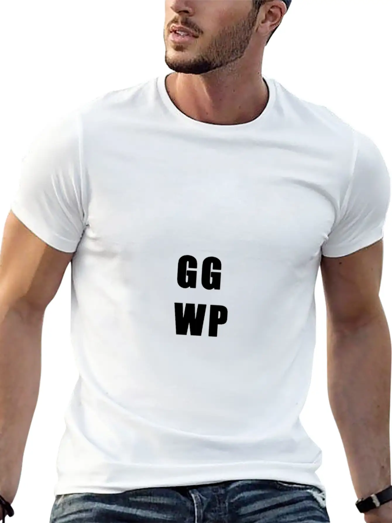 GG WP Weiss Unisex Casual T-Shirt – Clean Design For Daily Comfort
