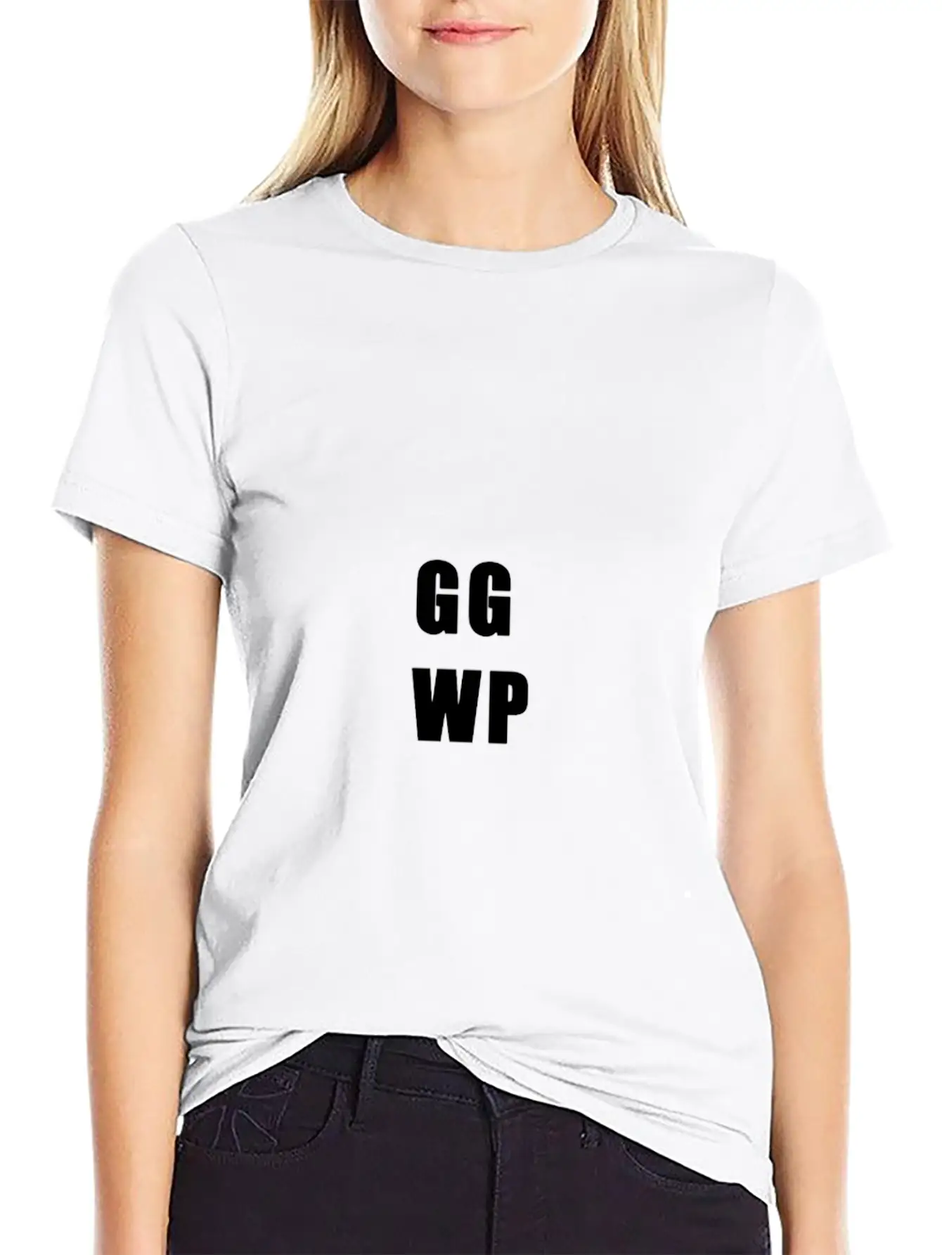 GG WP Weiss Unisex Casual T-Shirt – Clean Design For Daily Comfort