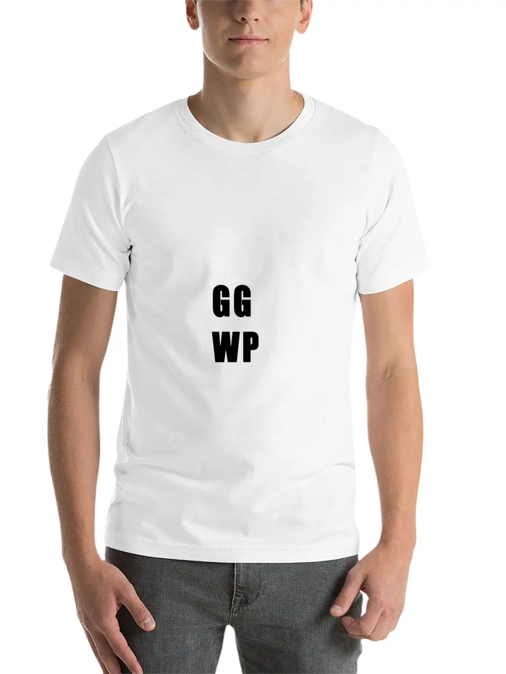 GG WP Weiss Unisex Casual T-Shirt – Clean Design For Daily Comfort