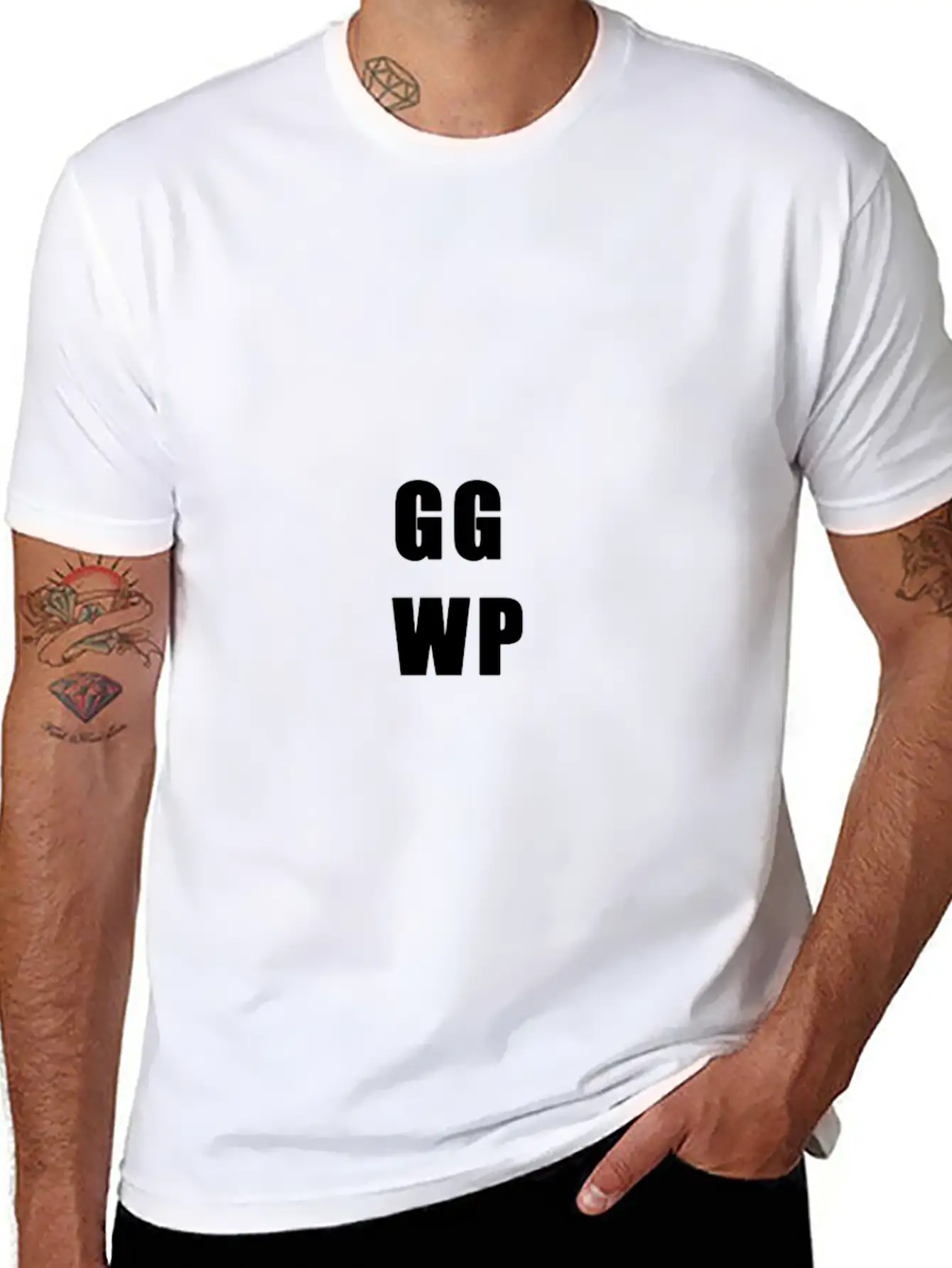 GG WP Weiss Unisex Casual T-Shirt – Clean Design For Daily Comfort