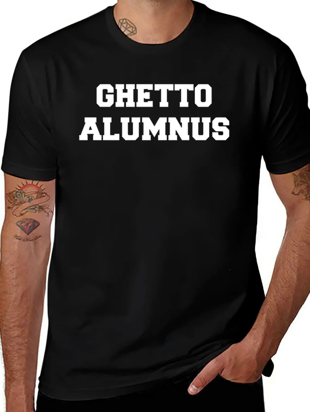 Ghetto Alumnus Commemorative Unisex Short Sleeve Soft Cotton T-Shirt – Casual Everyday Wear