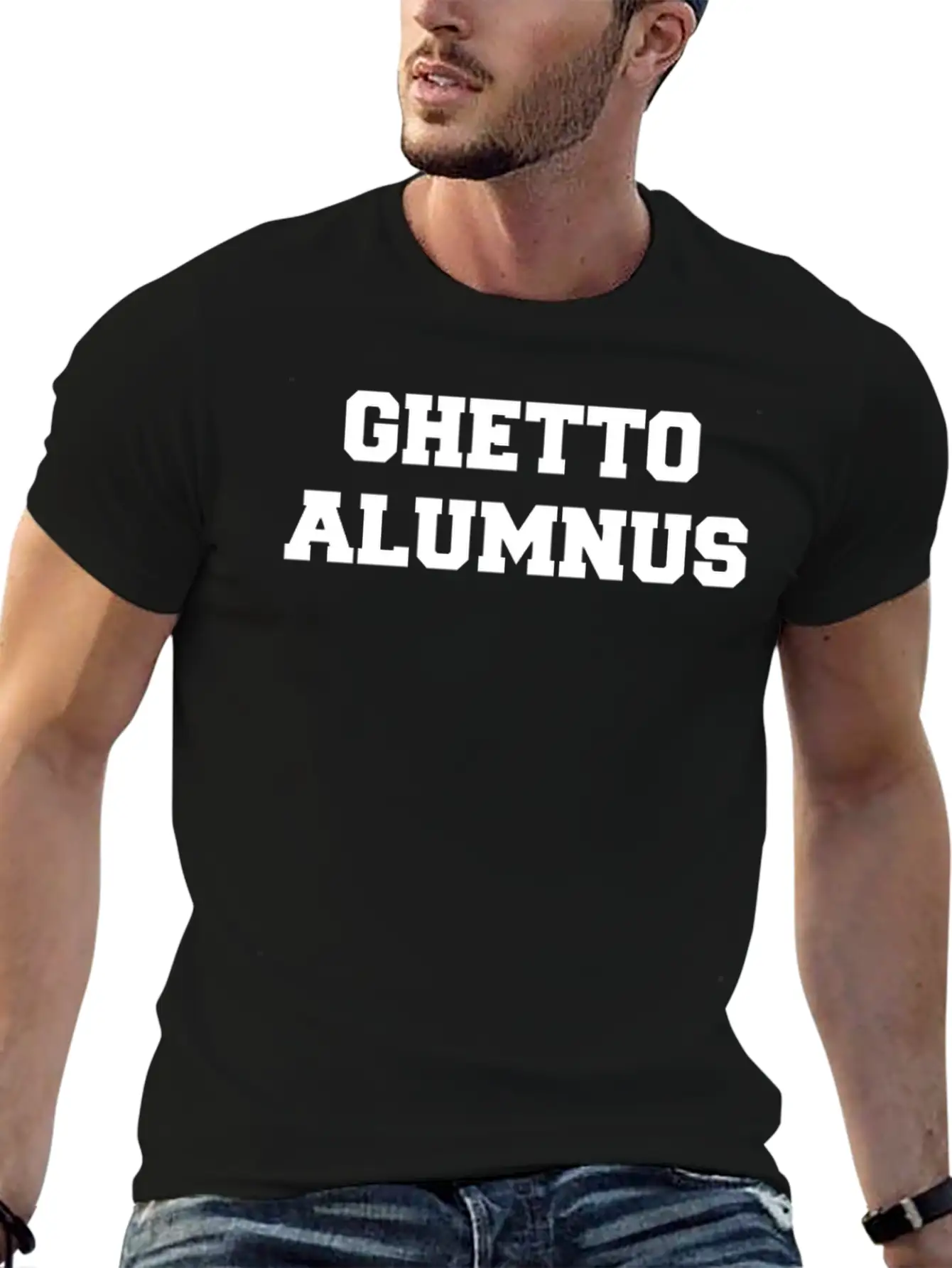 Ghetto Alumnus Commemorative Unisex Short Sleeve Soft Cotton T-Shirt – Casual Everyday Wear