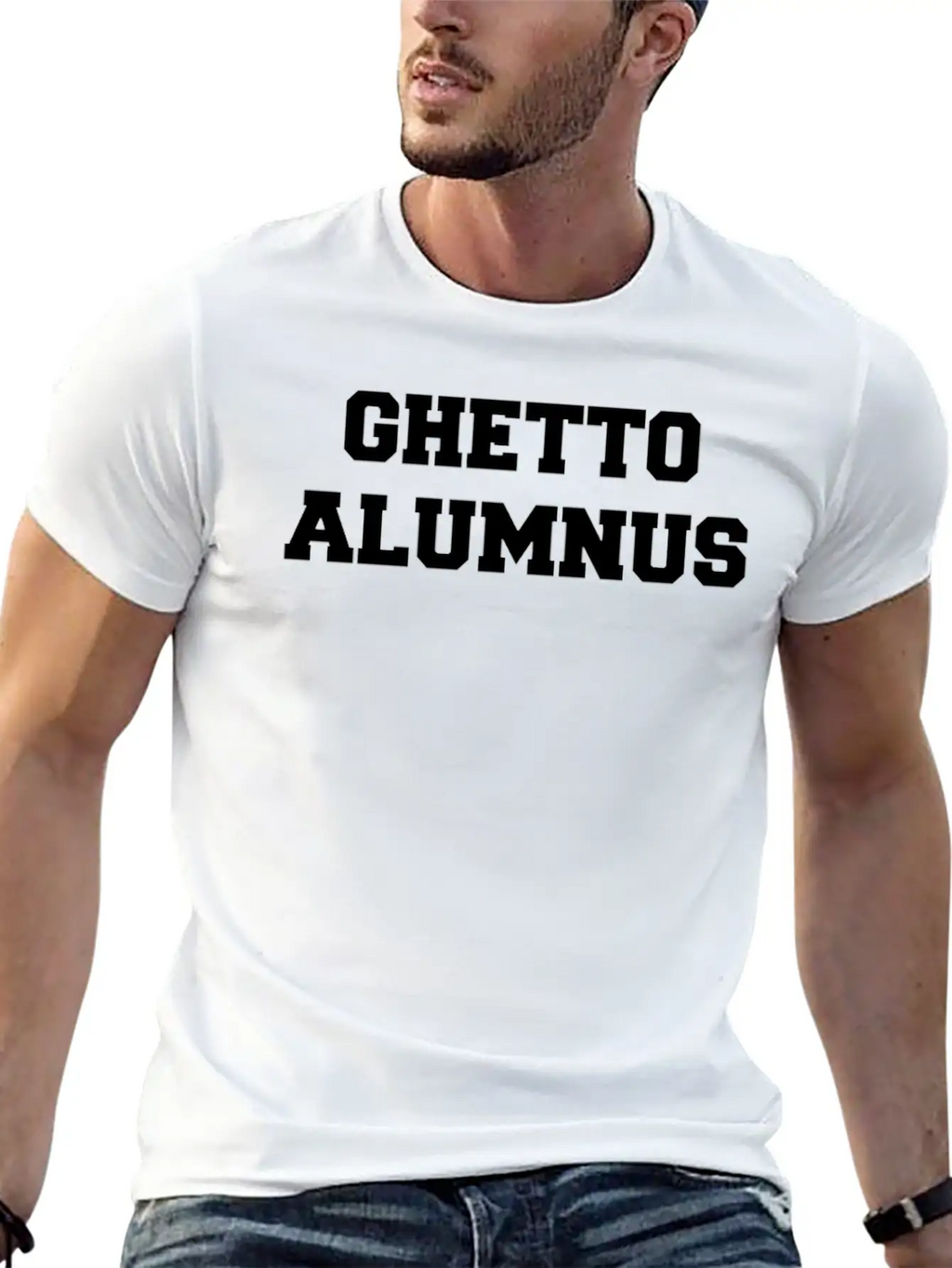 Ghetto Alumnus Commemorative Unisex Short Sleeve Soft Cotton T-Shirt – Casual Everyday Wear