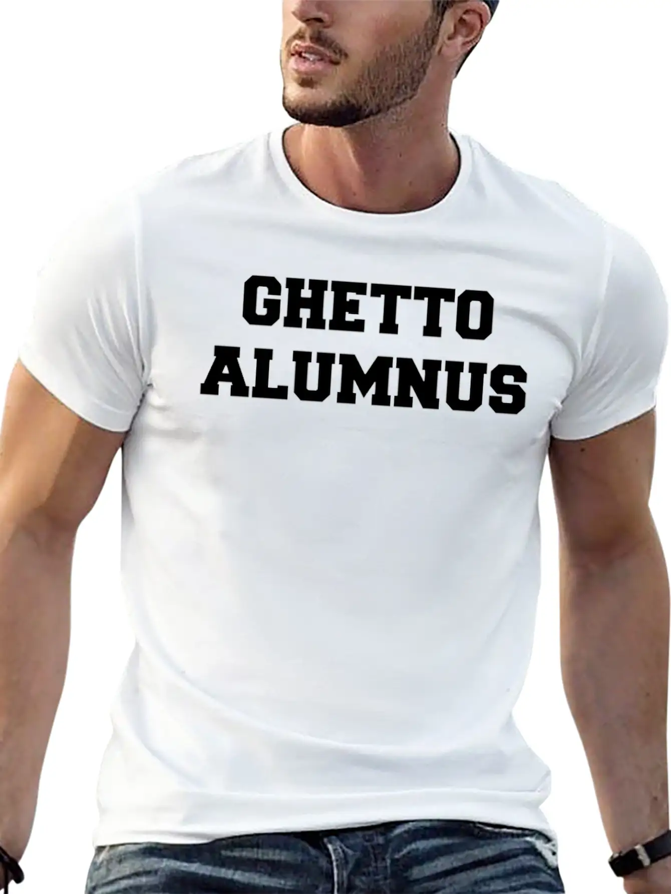 Ghetto Alumnus Commemorative Unisex Short Sleeve Soft Cotton T-Shirt – Casual Everyday Wear
