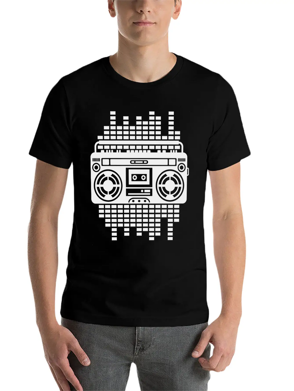 Ghettoblaster Regulator Boombox Music Player Retro Breathable Graphic T-Shirt – Perfect For Casual Days