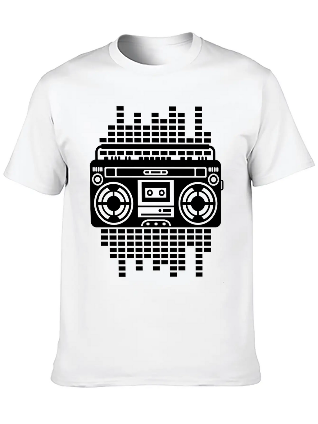 Ghettoblaster Regulator Boombox Music Player Retro Breathable Graphic T-Shirt – Perfect For Casual Days