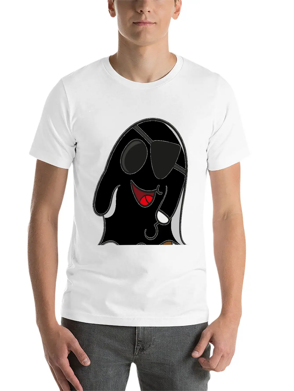 Ghost Pirate On Halloween For Kids Essential Cotton Tee For Daily Outfits – Unisex Style