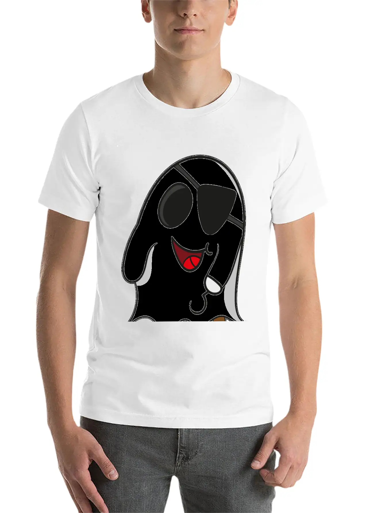 Ghost Pirate On Halloween For Kids Essential Cotton Tee For Daily Outfits – Unisex Style