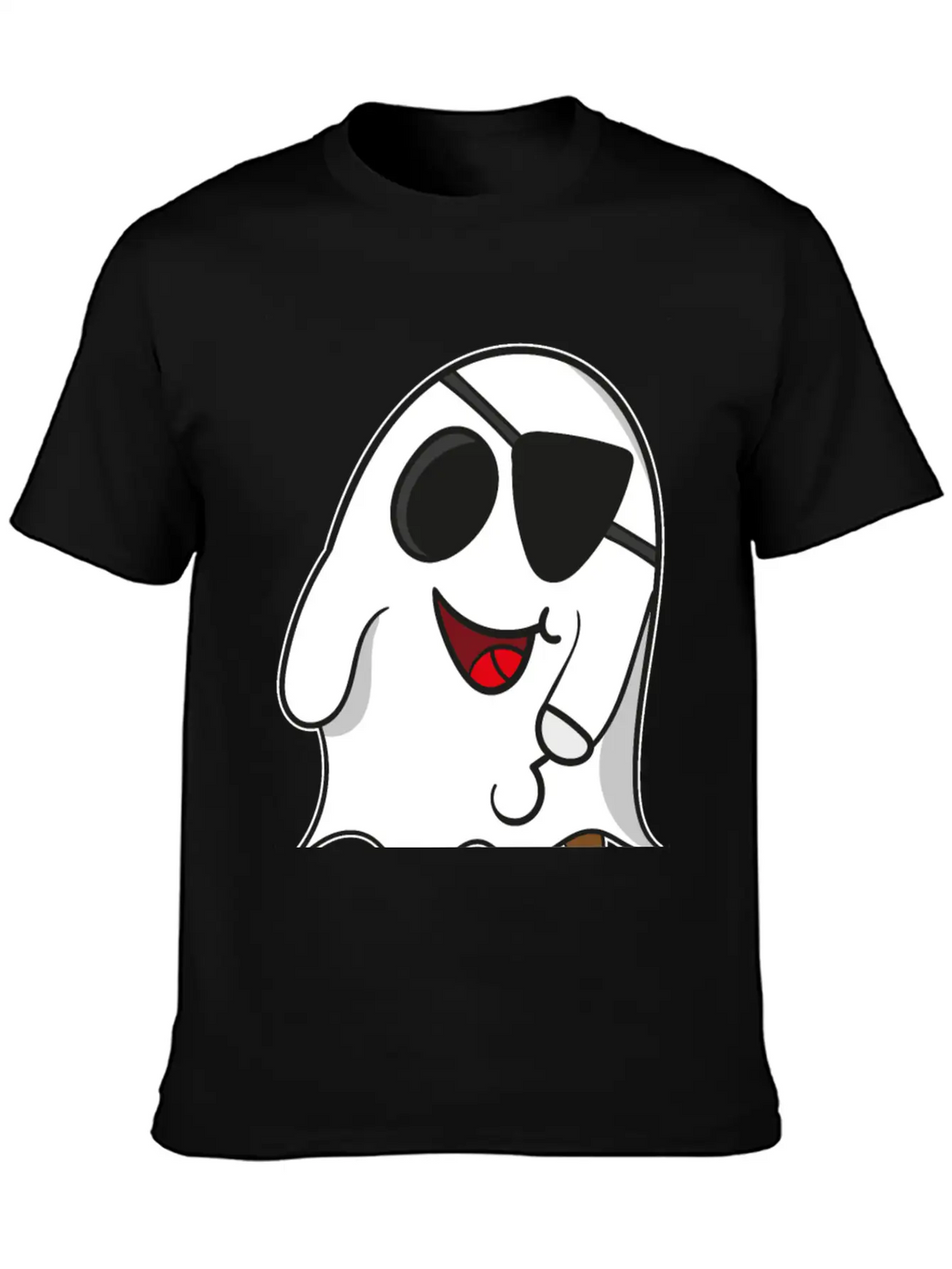 Ghost Pirate On Halloween For Kids Essential Cotton Tee For Daily Outfits – Unisex Style