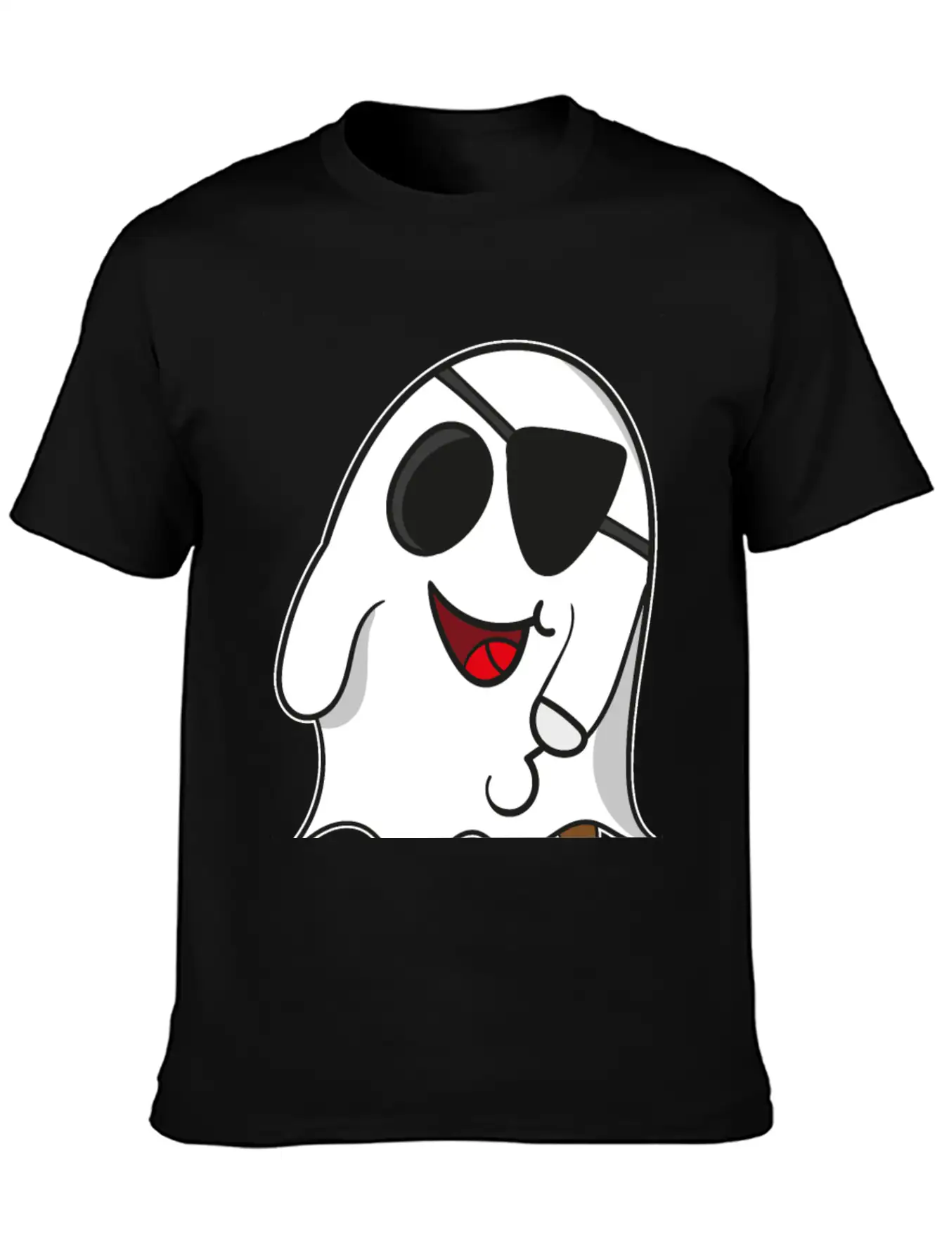 Ghost Pirate On Halloween For Kids Essential Cotton Tee For Daily Outfits – Unisex Style