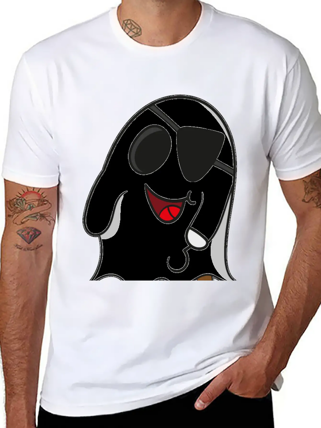 Ghost Pirate On Halloween For Kids Essential Cotton Tee For Daily Outfits – Unisex Style