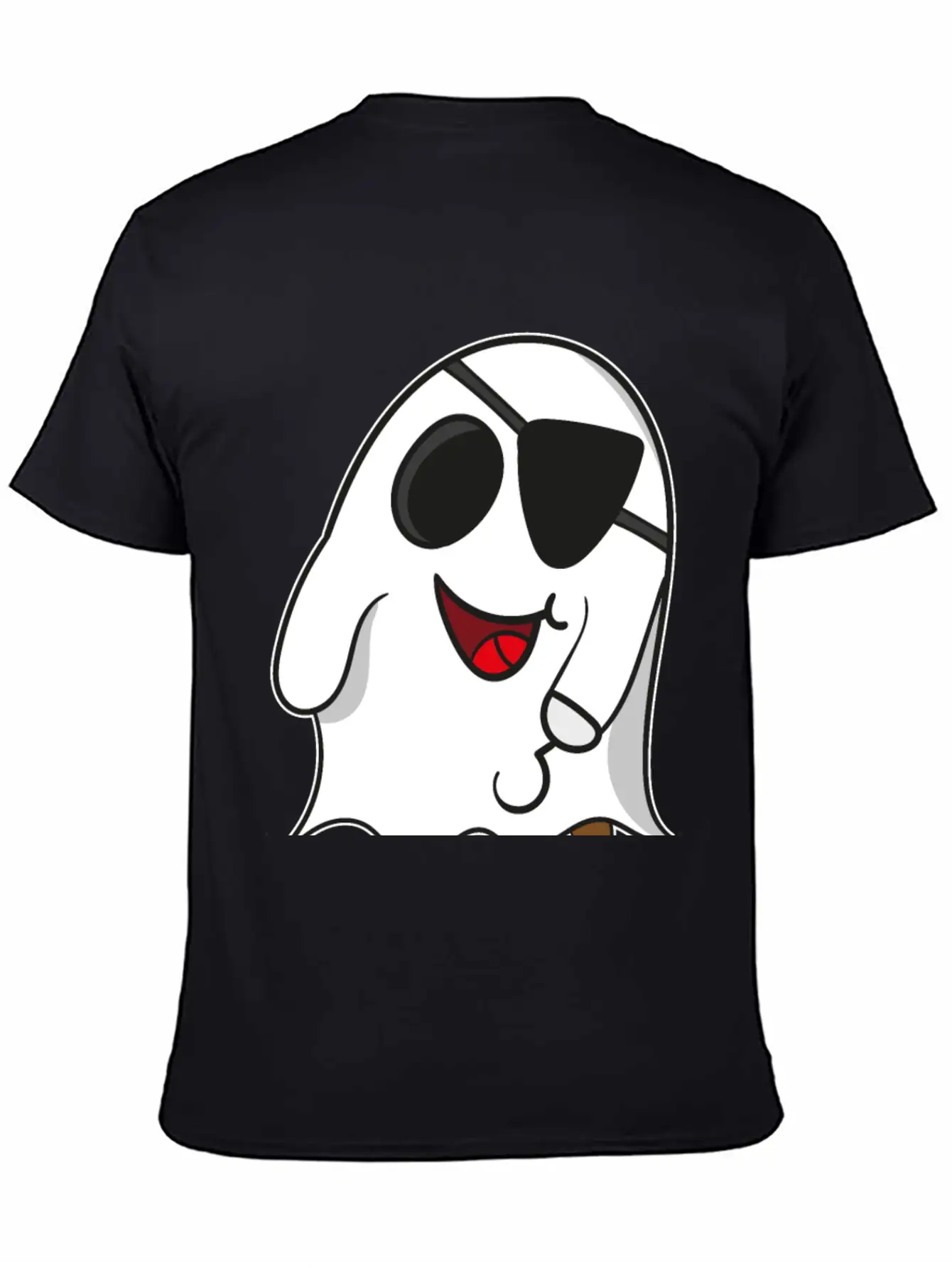 Ghost Pirate On Halloween For Kids Essential Cotton Tee For Daily Outfits – Unisex Style