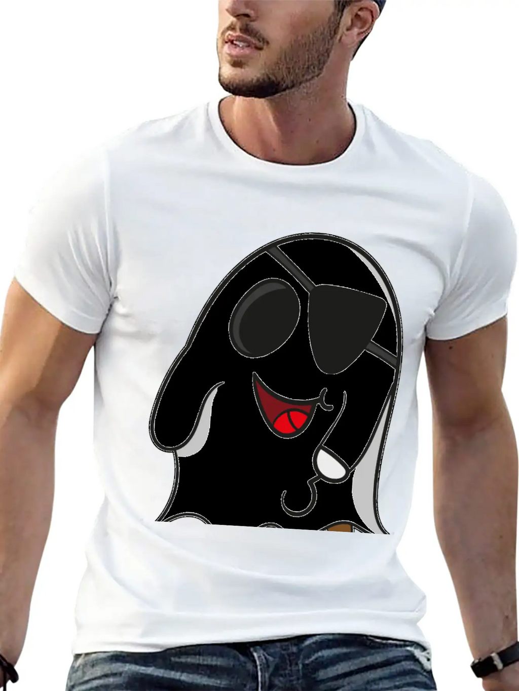 Ghost Pirate On Halloween For Kids Essential Cotton Tee For Daily Outfits – Unisex Style