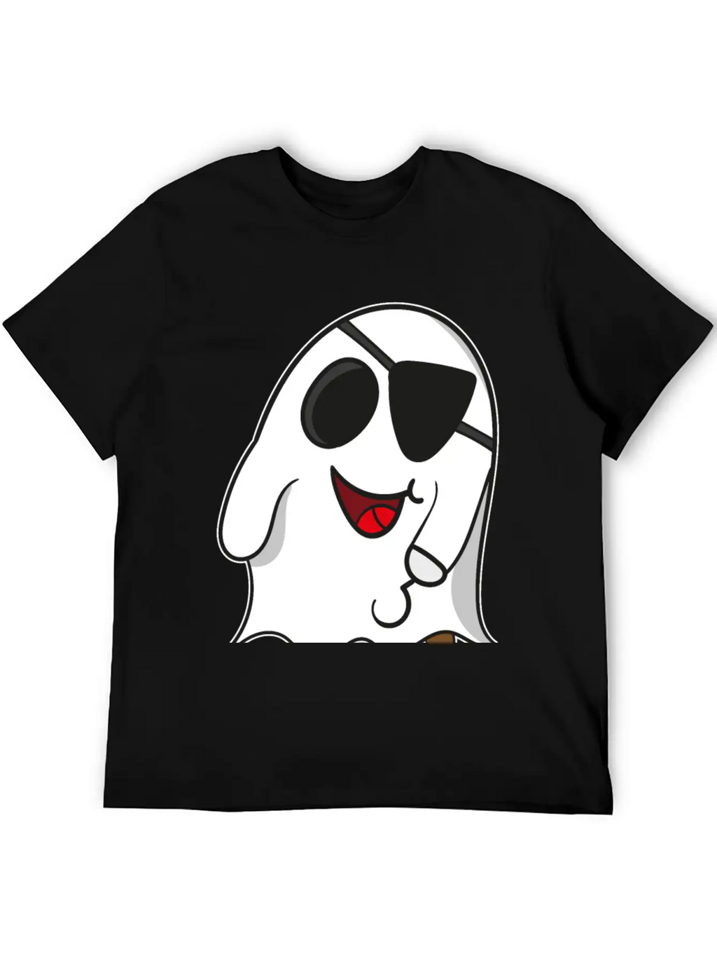 Ghost Pirate On Halloween For Kids Essential Cotton Tee For Daily Outfits – Unisex Style