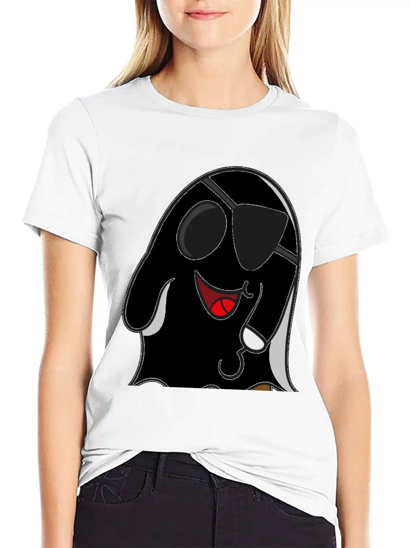 Ghost Pirate On Halloween For Kids Essential Cotton Tee For Daily Outfits – Unisex Style