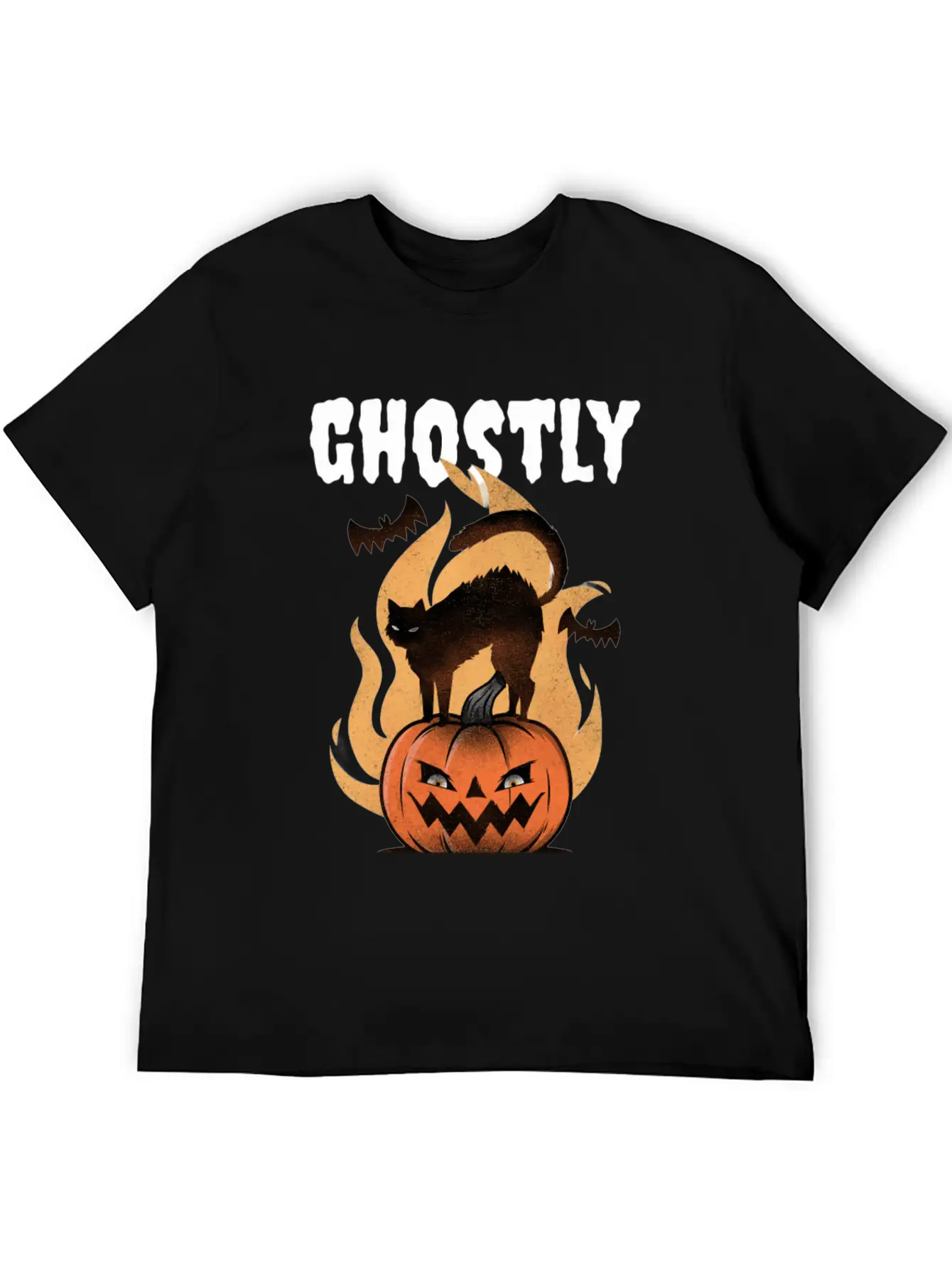 Ghostly T-Shirt Featuring A Halloween Pumpkin Unisex Casual T-Shirt – Clean Design For Daily Comfort