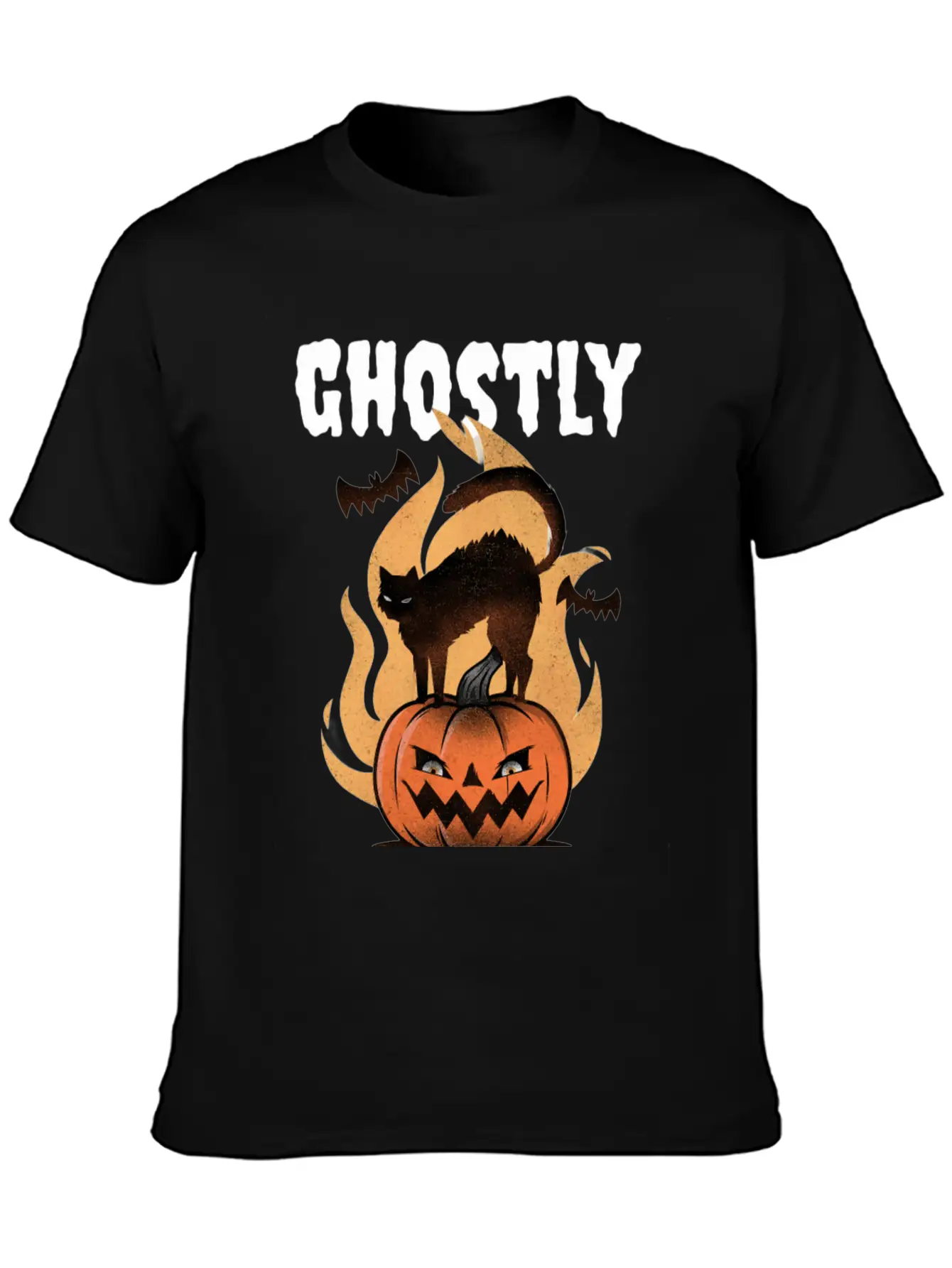 Ghostly T-Shirt Featuring A Halloween Pumpkin Unisex Casual T-Shirt – Clean Design For Daily Comfort