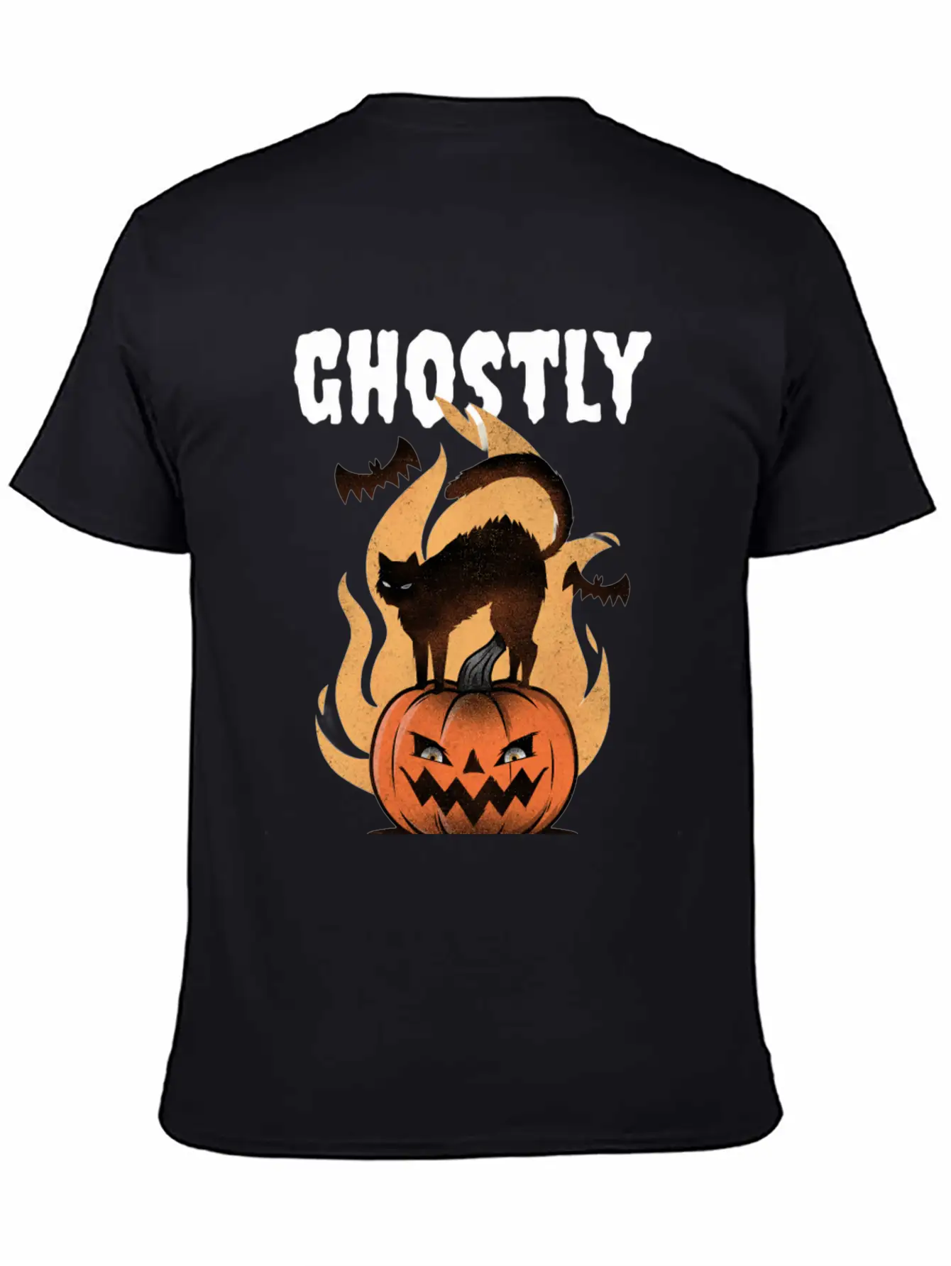 Ghostly T-Shirt Featuring A Halloween Pumpkin Unisex Casual T-Shirt – Clean Design For Daily Comfort