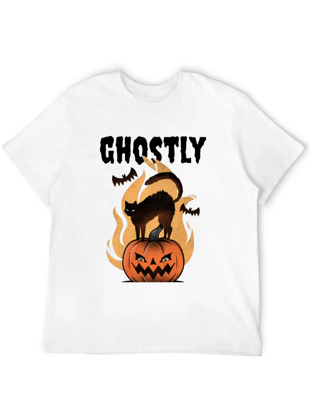 Ghostly T-Shirt Featuring A Halloween Pumpkin Unisex Casual T-Shirt – Clean Design For Daily Comfort