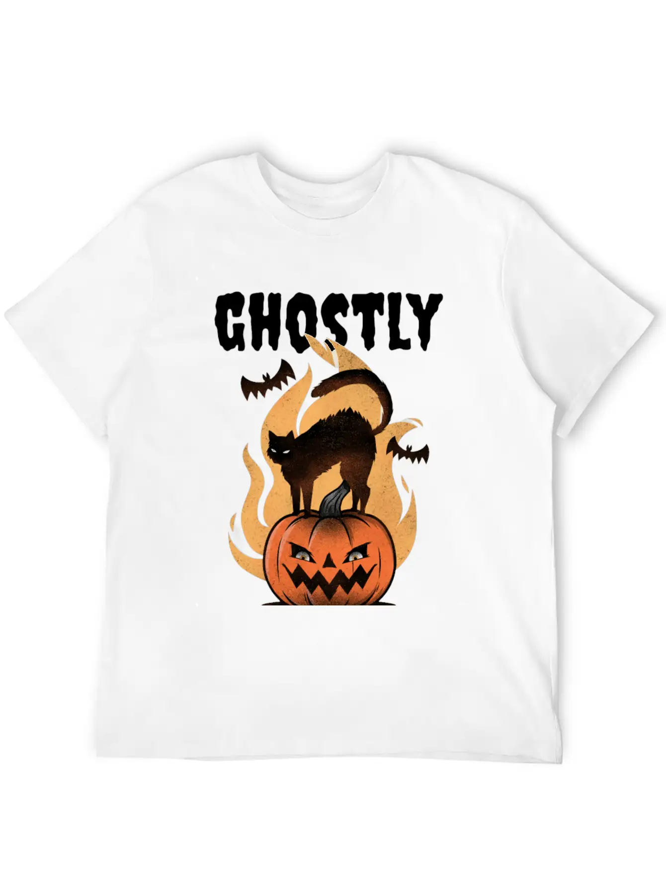 Ghostly T-Shirt Featuring A Halloween Pumpkin Unisex Casual T-Shirt – Clean Design For Daily Comfort
