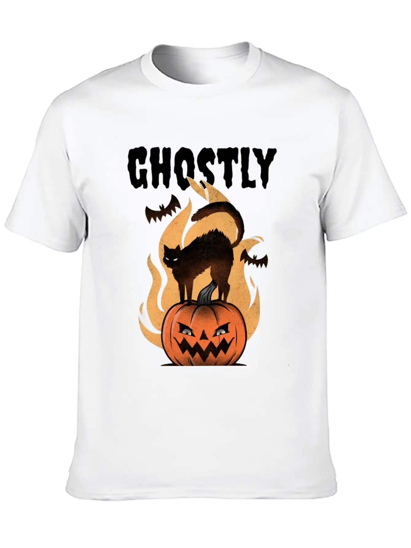 Ghostly T-Shirt Featuring A Halloween Pumpkin Unisex Casual T-Shirt – Clean Design For Daily Comfort