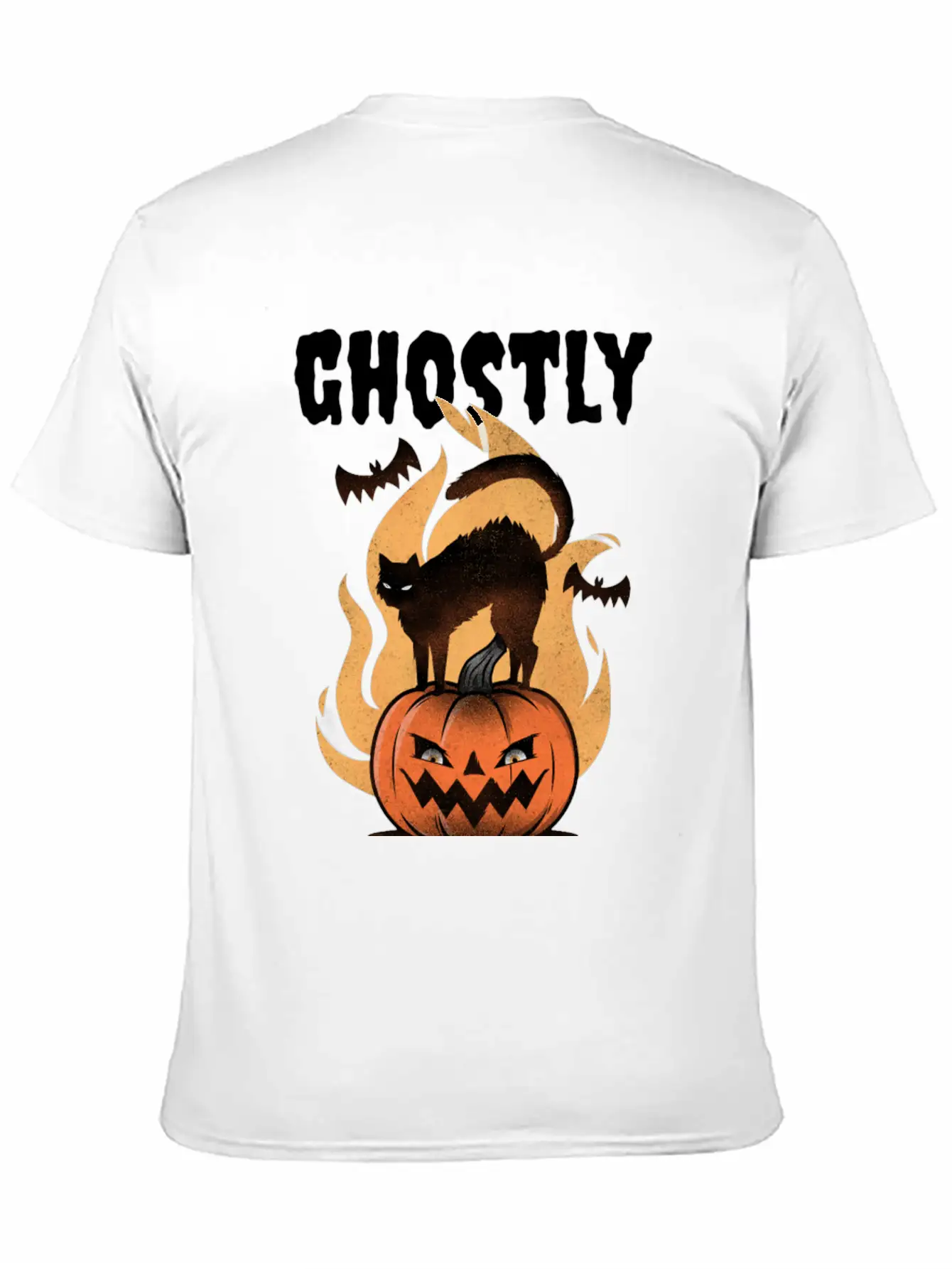 Ghostly T-Shirt Featuring A Halloween Pumpkin Unisex Casual T-Shirt – Clean Design For Daily Comfort