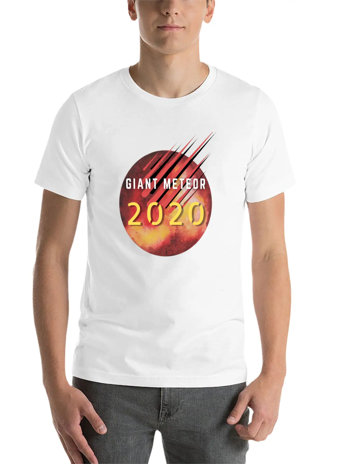 Giant Meteor 2020 Unisex Short Sleeve Soft Cotton T-Shirt – Casual Everyday Wear