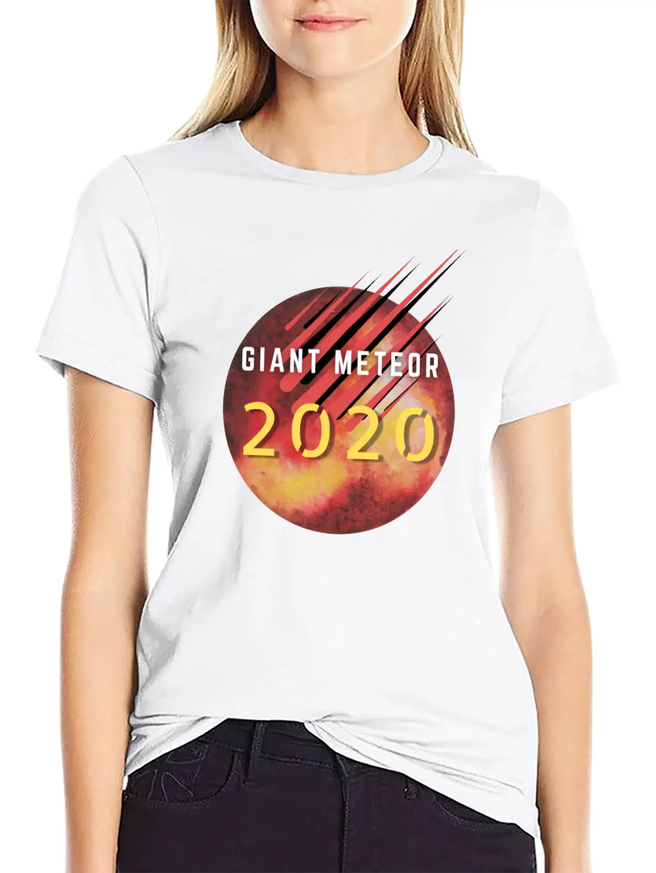 Giant Meteor 2020 Unisex Short Sleeve Soft Cotton T-Shirt – Casual Everyday Wear